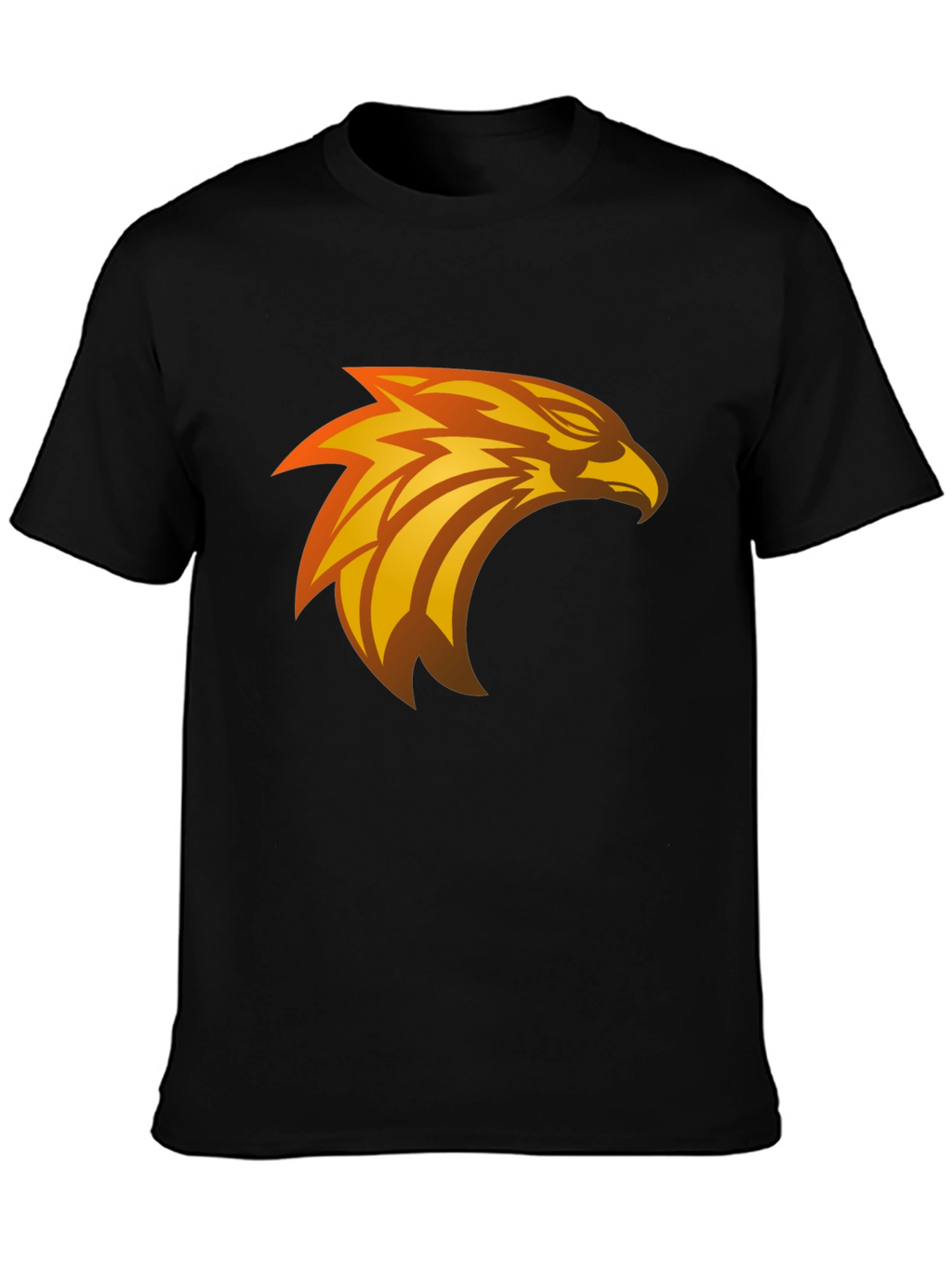Black T-Shirt with Eagle Graphic Design