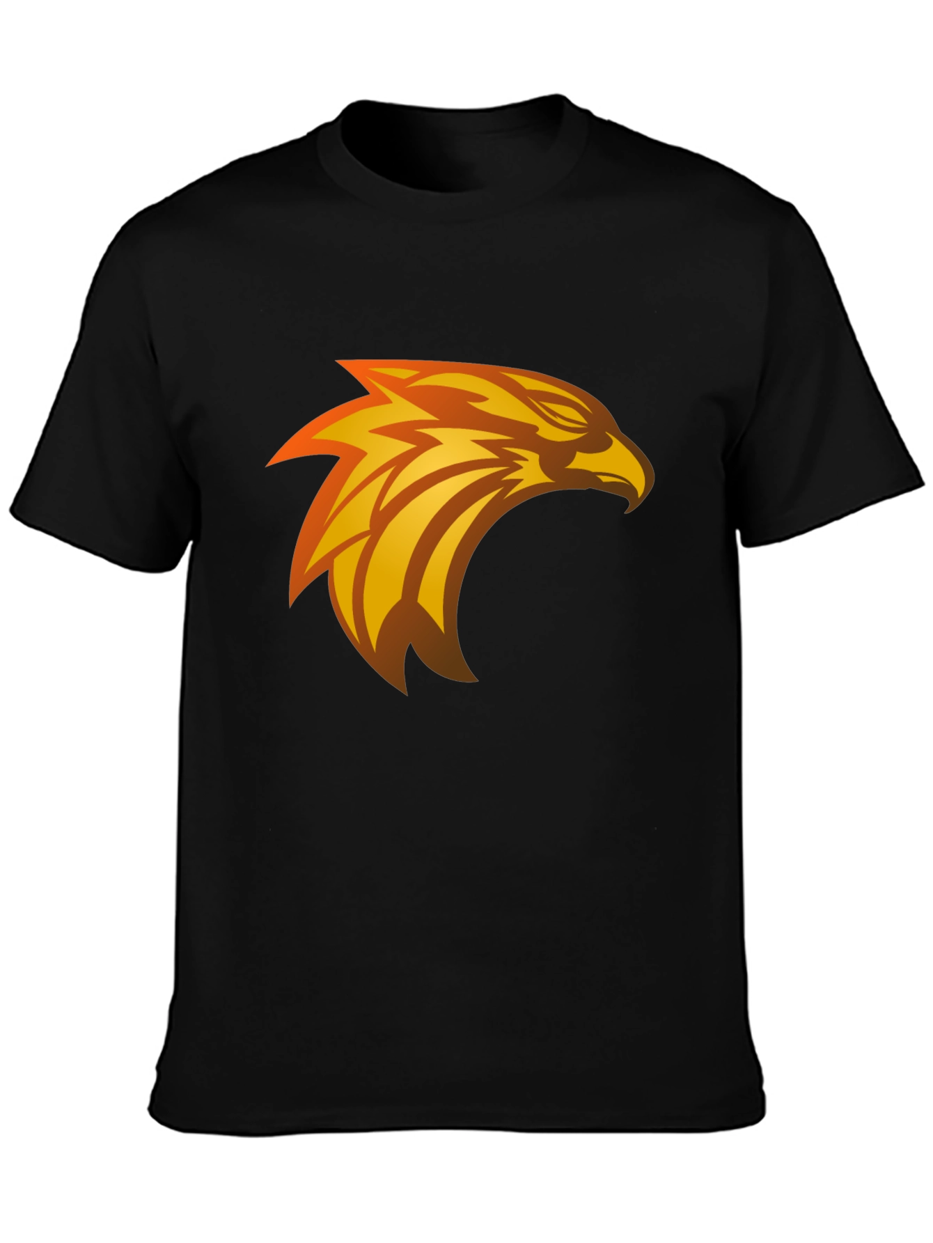 Black T-Shirt with Eagle Graphic Design