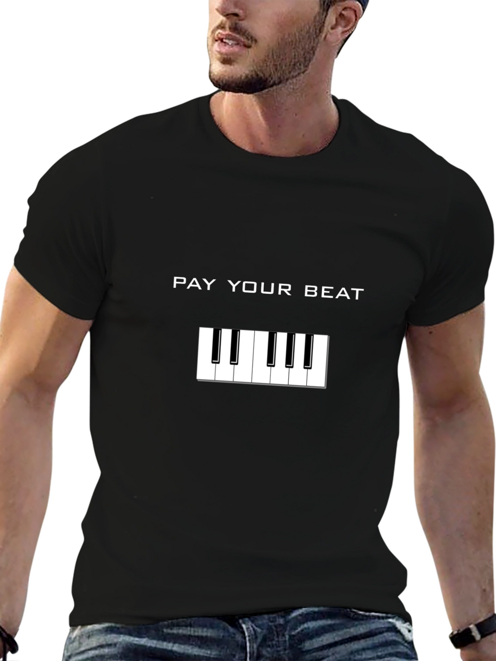 Pay Your Beat Black Graphic Tee