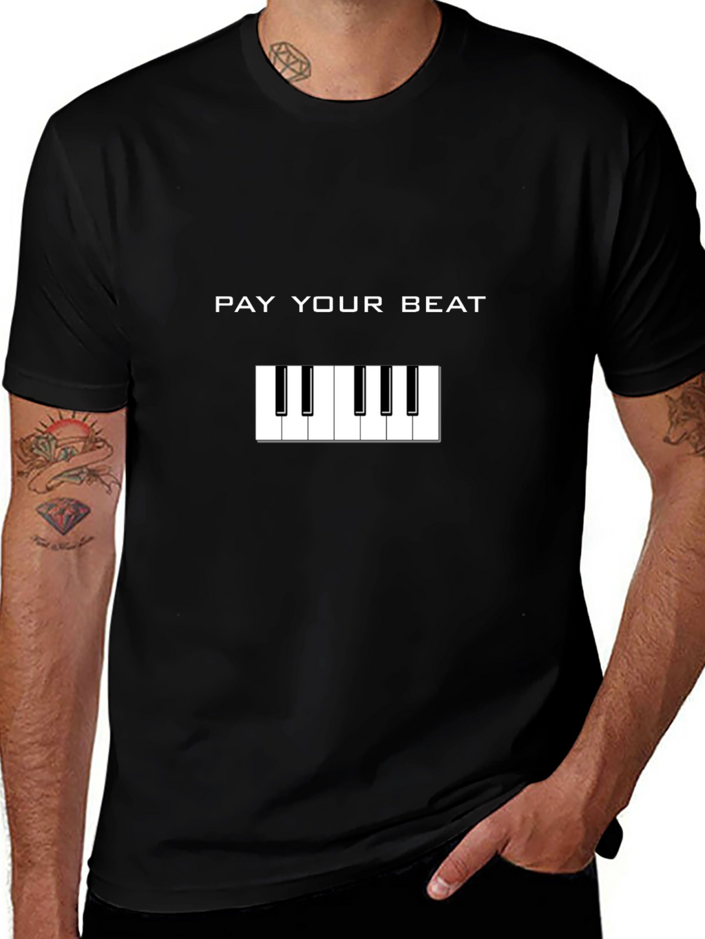 Pay Your Beat Black Graphic Tee