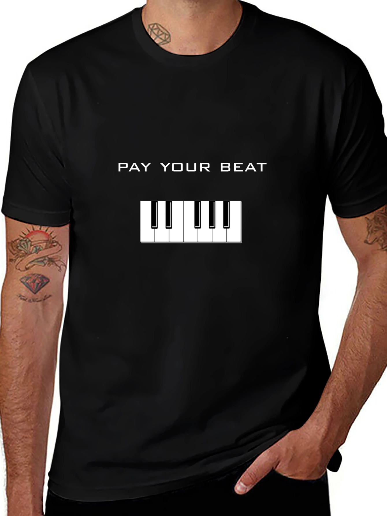 Pay Your Beat Black Graphic Tee