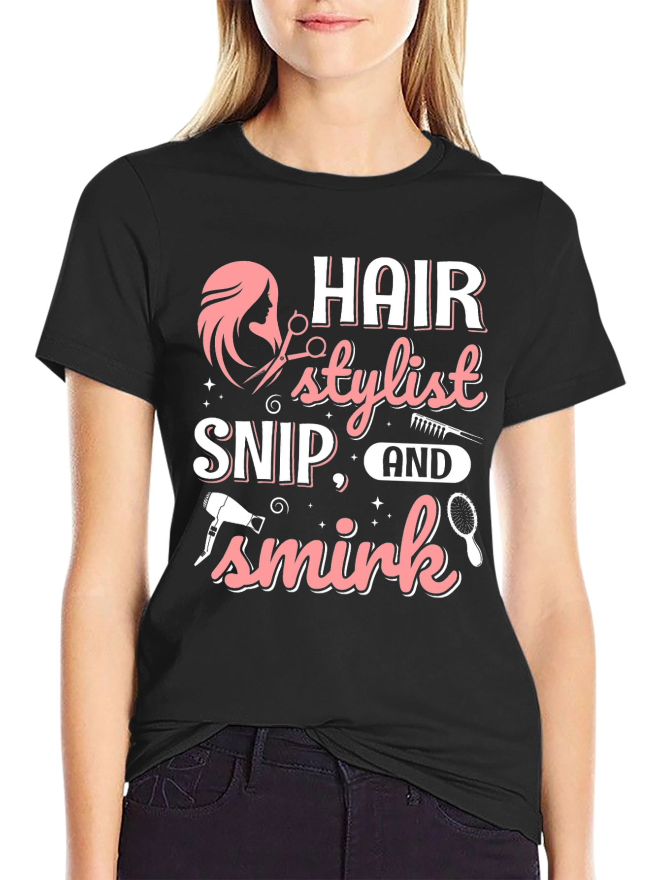 Hair Stylist Snip and Smirk T-Shirt - Unisex