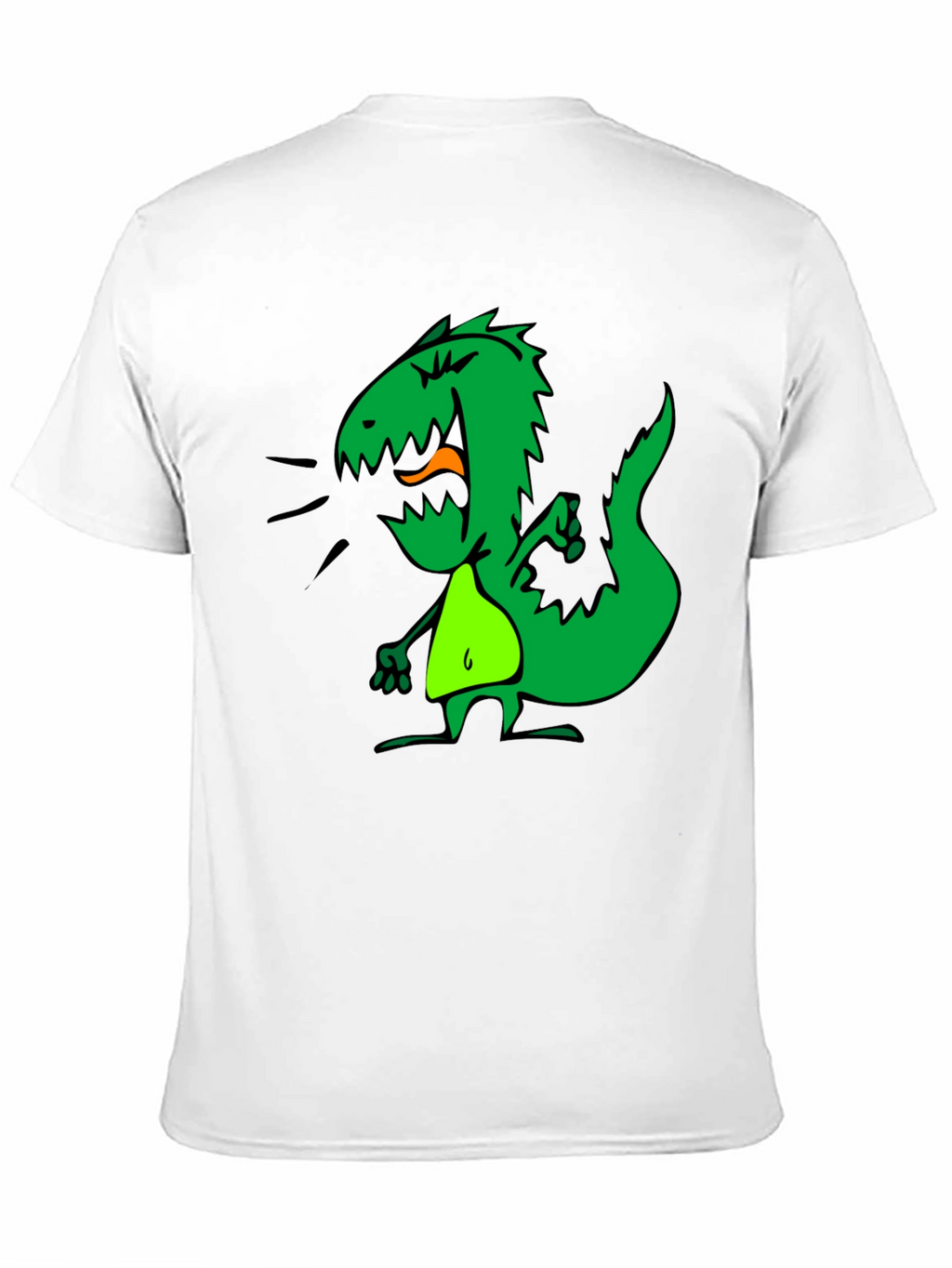 Dino Graphic Tee - Black Cotton Casual T-Shirt