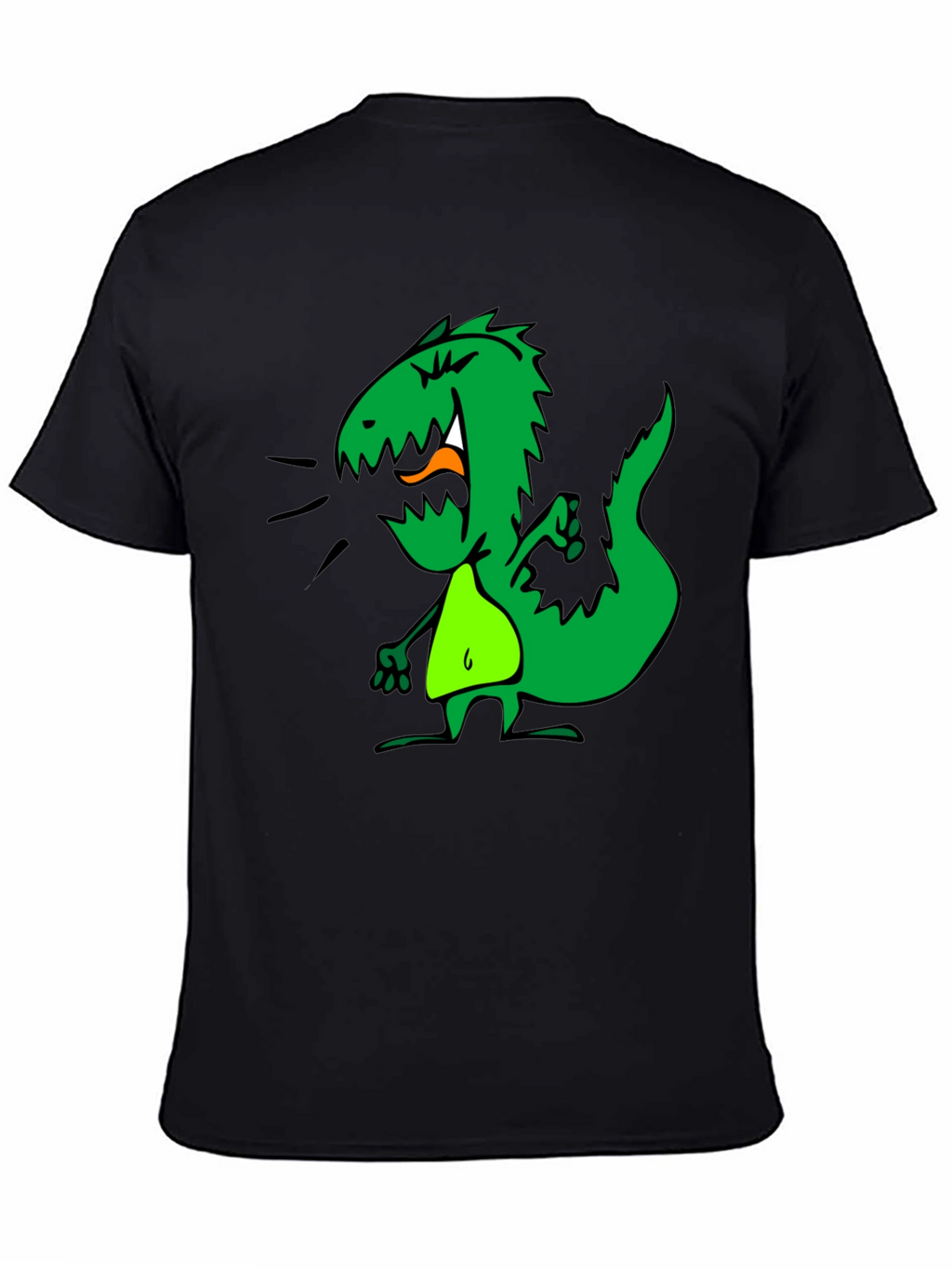 Dino Graphic Tee - Black Cotton Casual T-Shirt