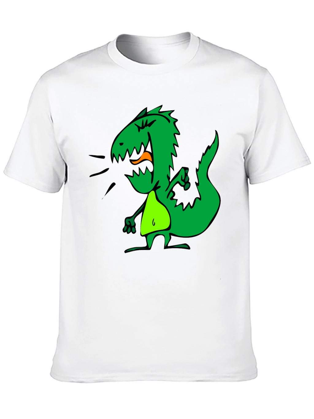 Dino Graphic Tee - Black Cotton Casual T-Shirt