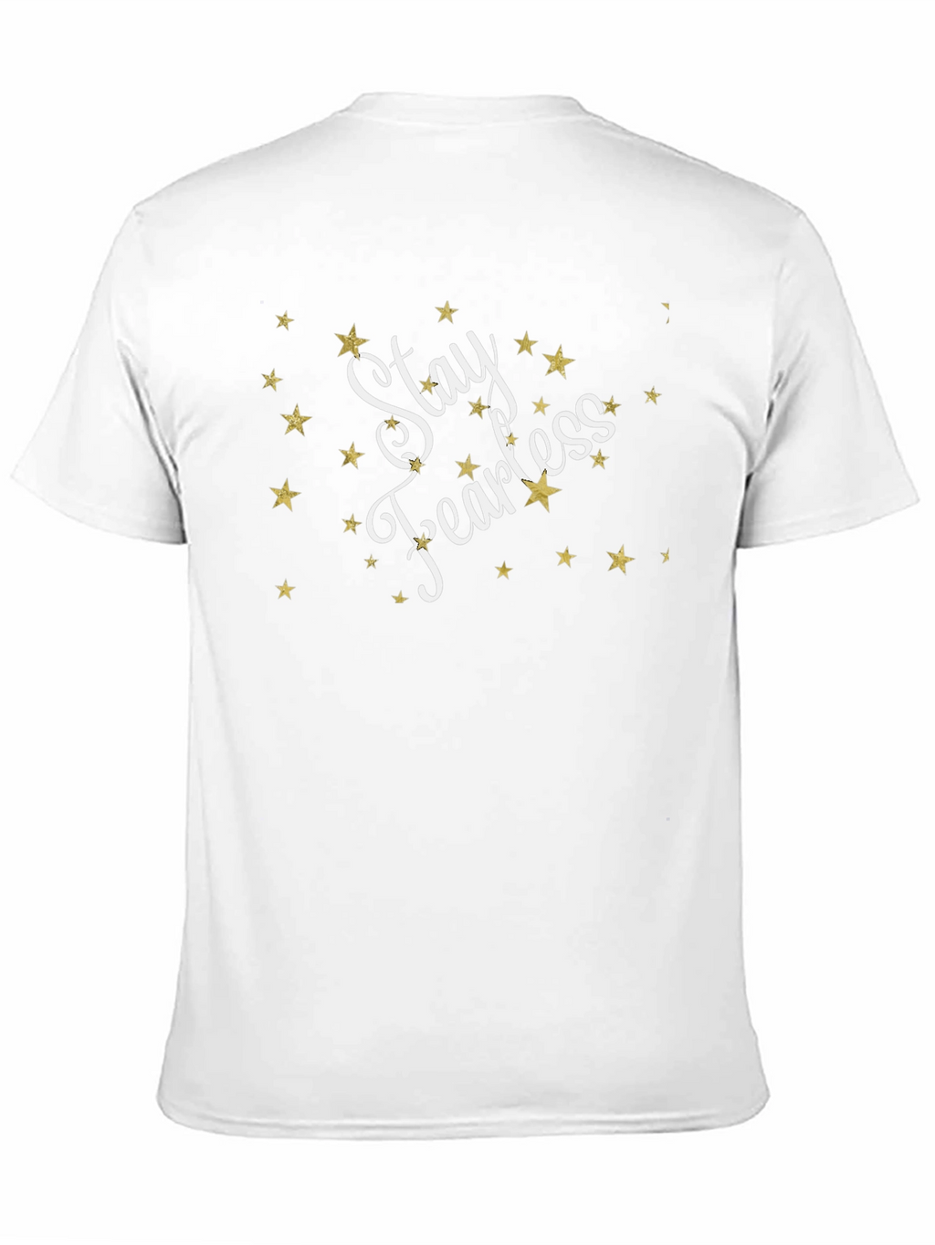Stay Fearless Black T-Shirt with Star Accents