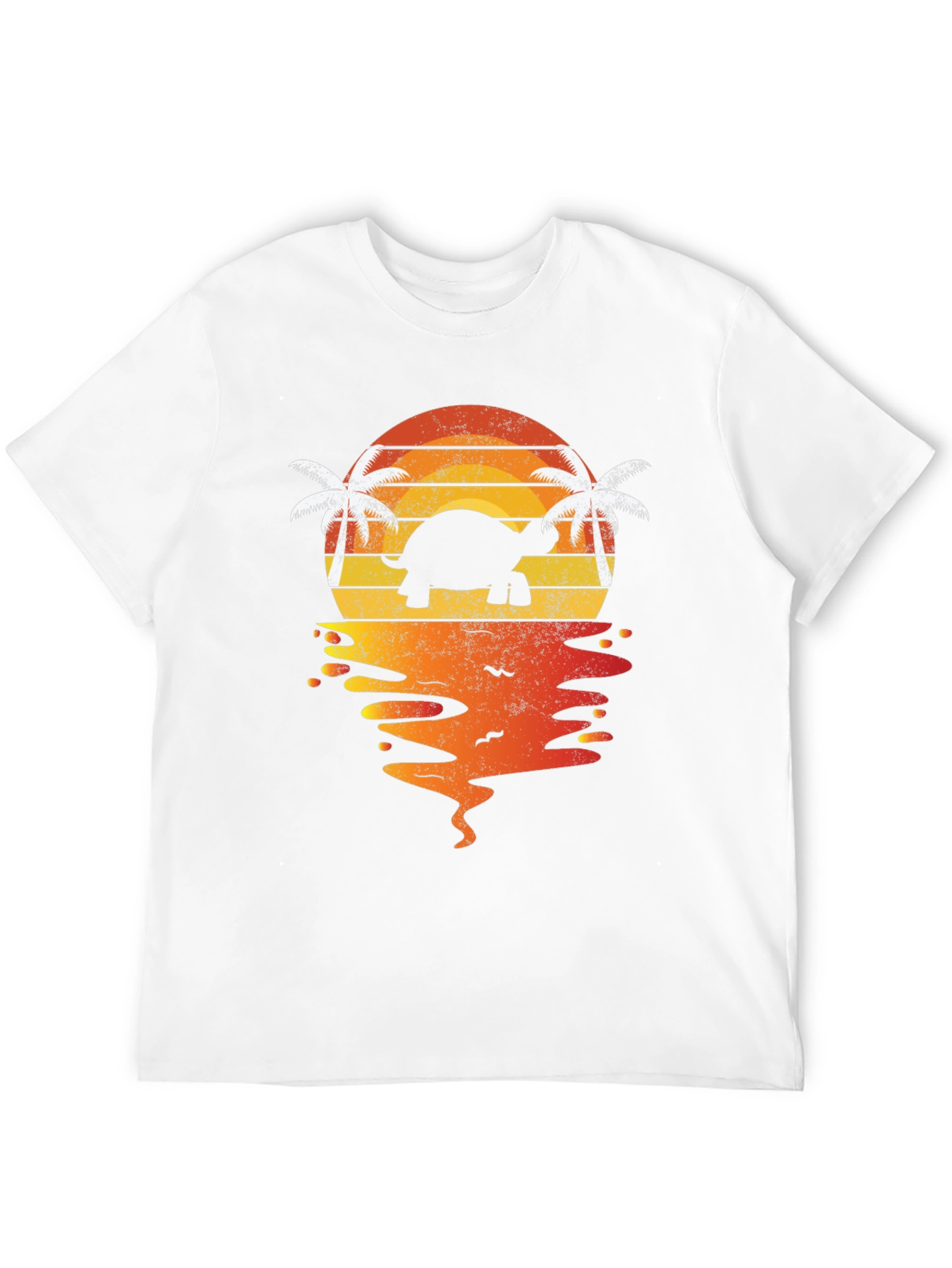Turtle Sunset T-Shirt - Tropical Beach Vibes