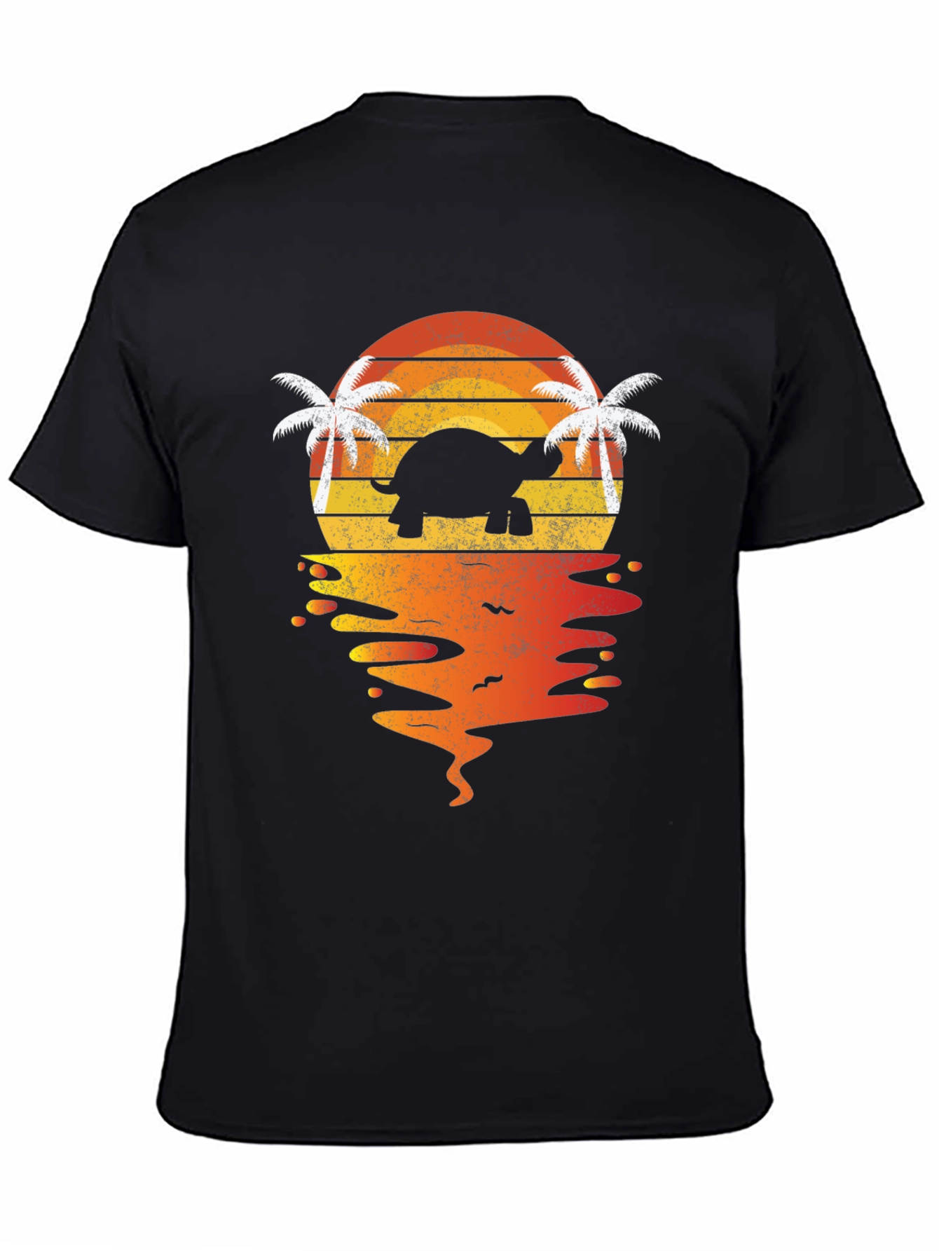Turtle Sunset T-Shirt - Tropical Beach Vibes