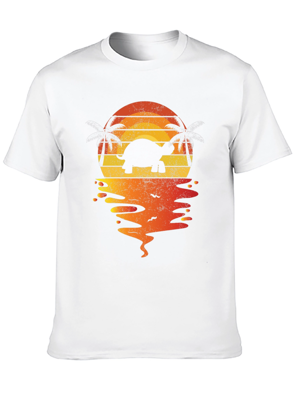 Turtle Sunset T-Shirt - Tropical Beach Vibes