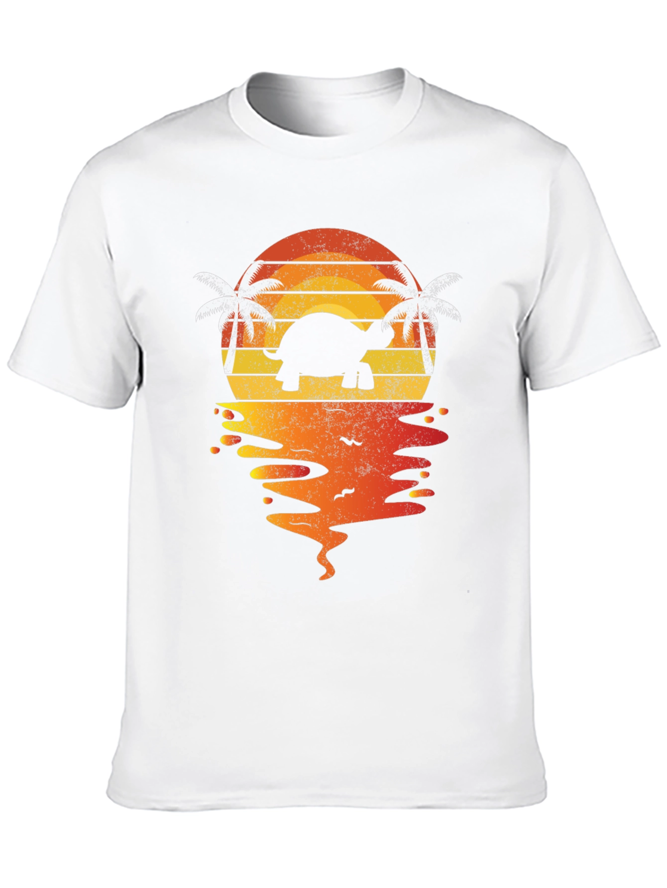 Turtle Sunset T-Shirt - Tropical Beach Vibes