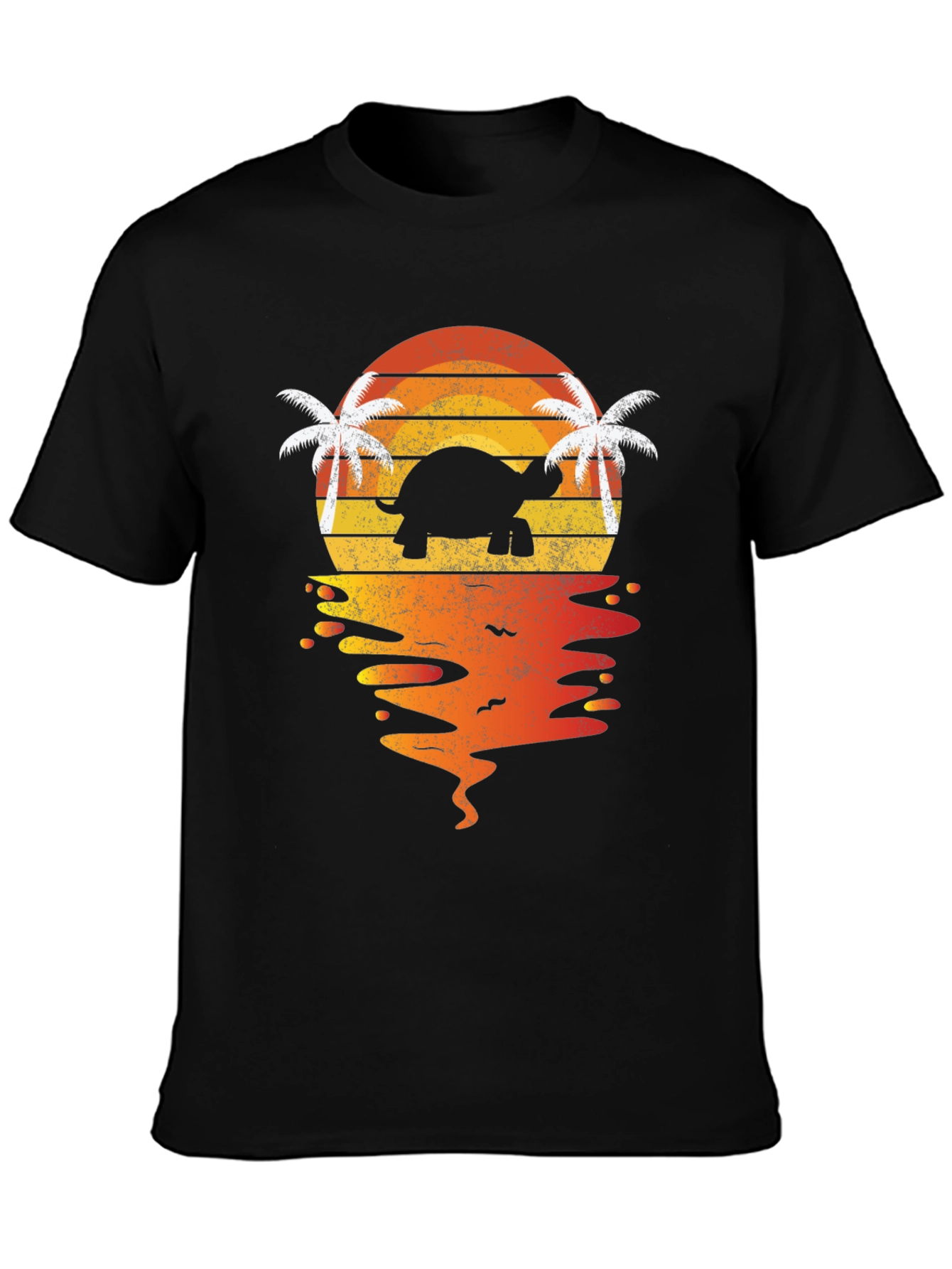 Turtle Sunset T-Shirt - Tropical Beach Vibes