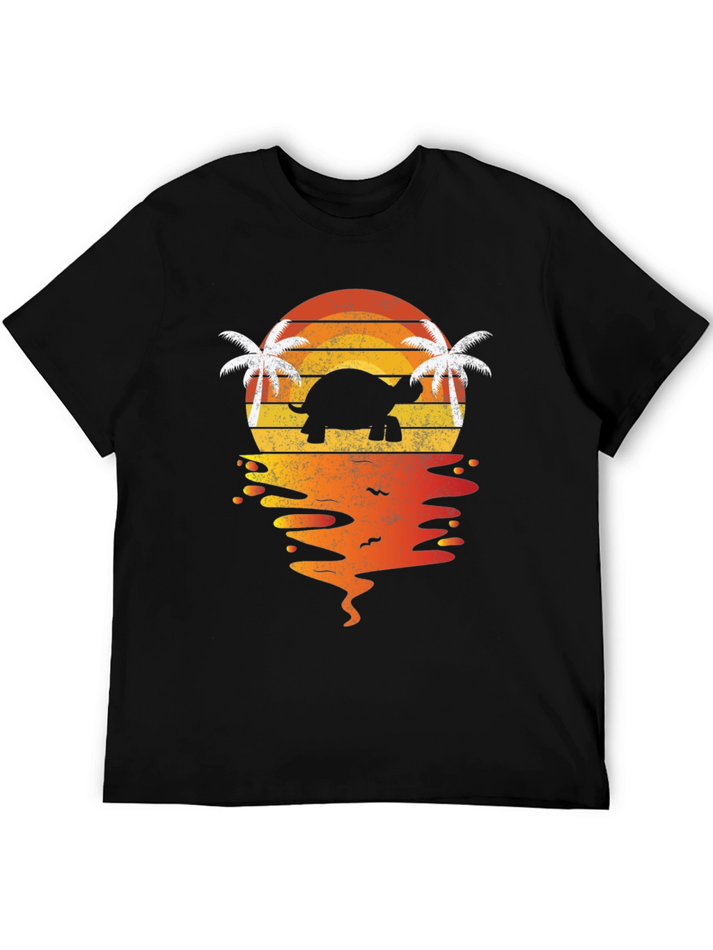 Turtle Sunset T-Shirt - Tropical Beach Vibes