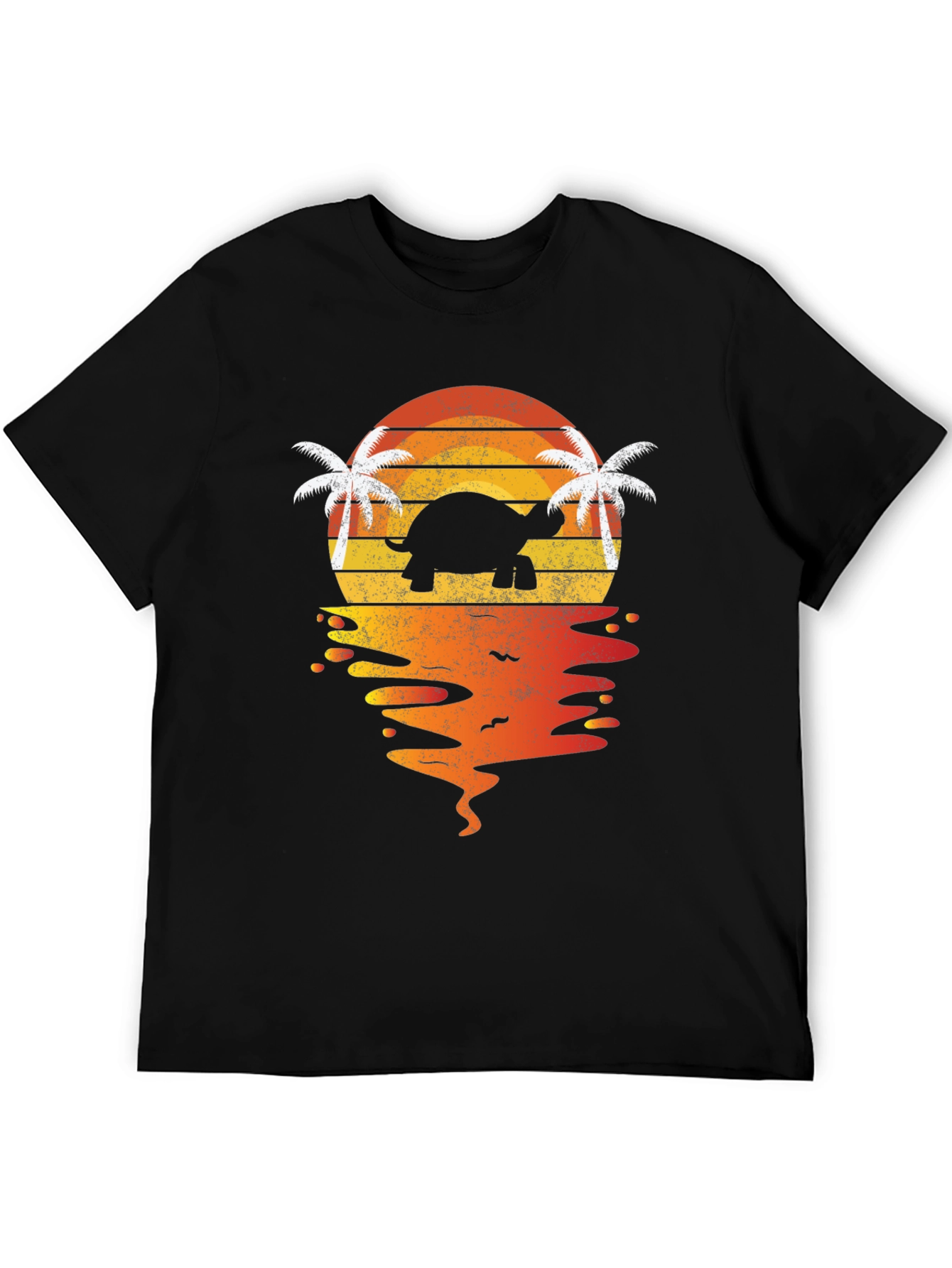 Turtle Sunset T-Shirt - Tropical Beach Vibes