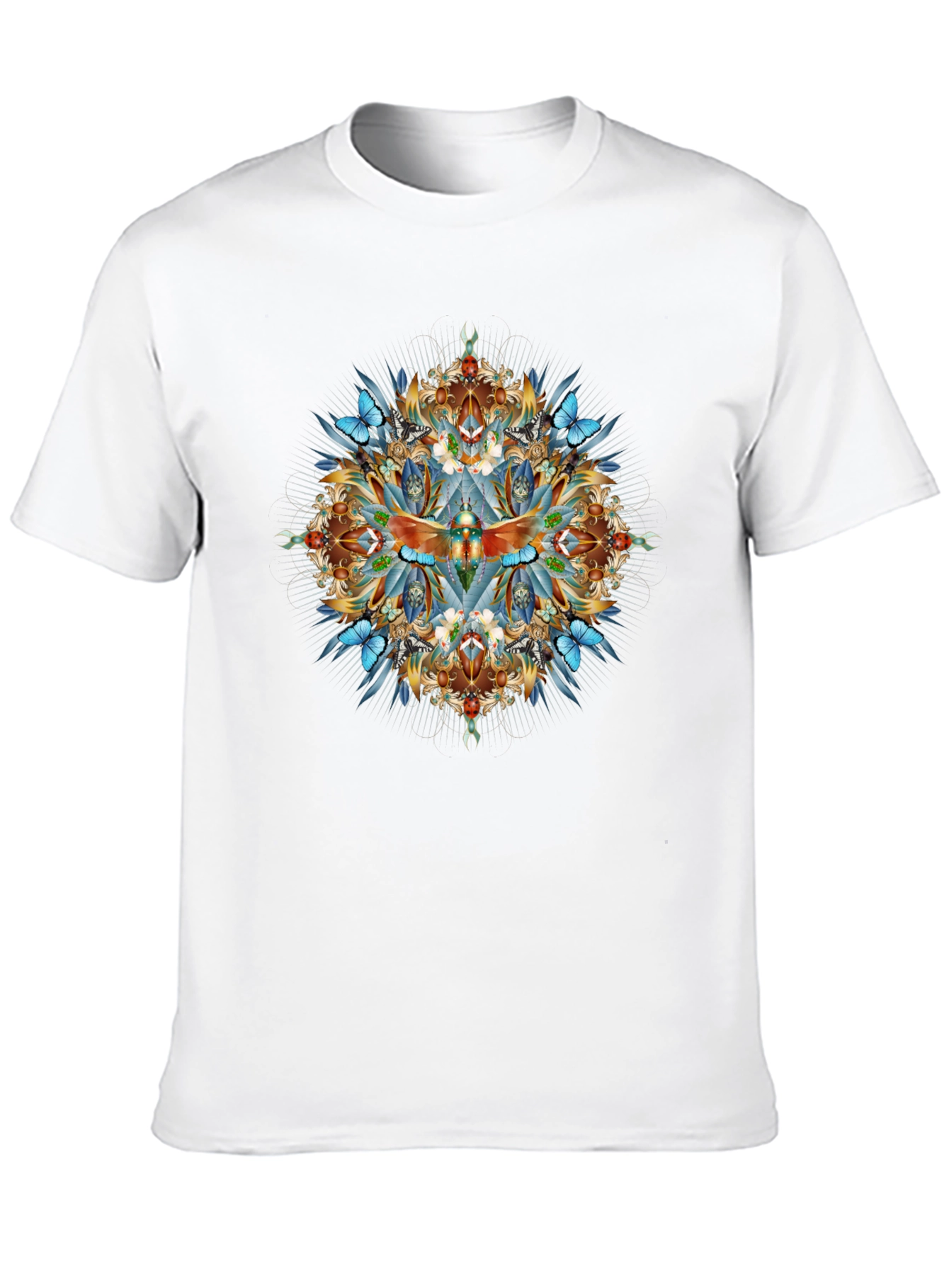 Intricate Dragonfly Graphic Print Black T-Shirt