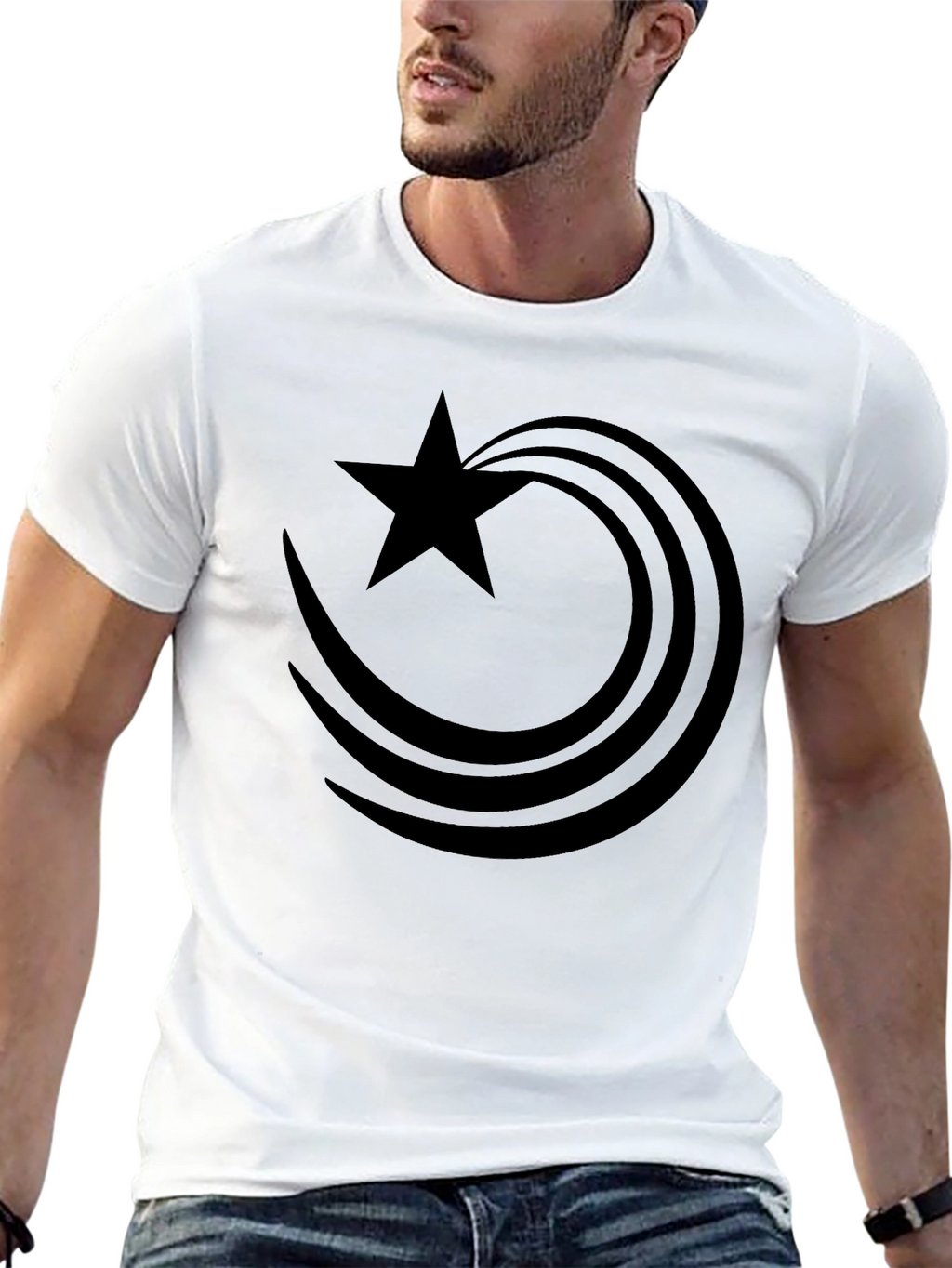 Star Comet Graphic Black T-Shirt