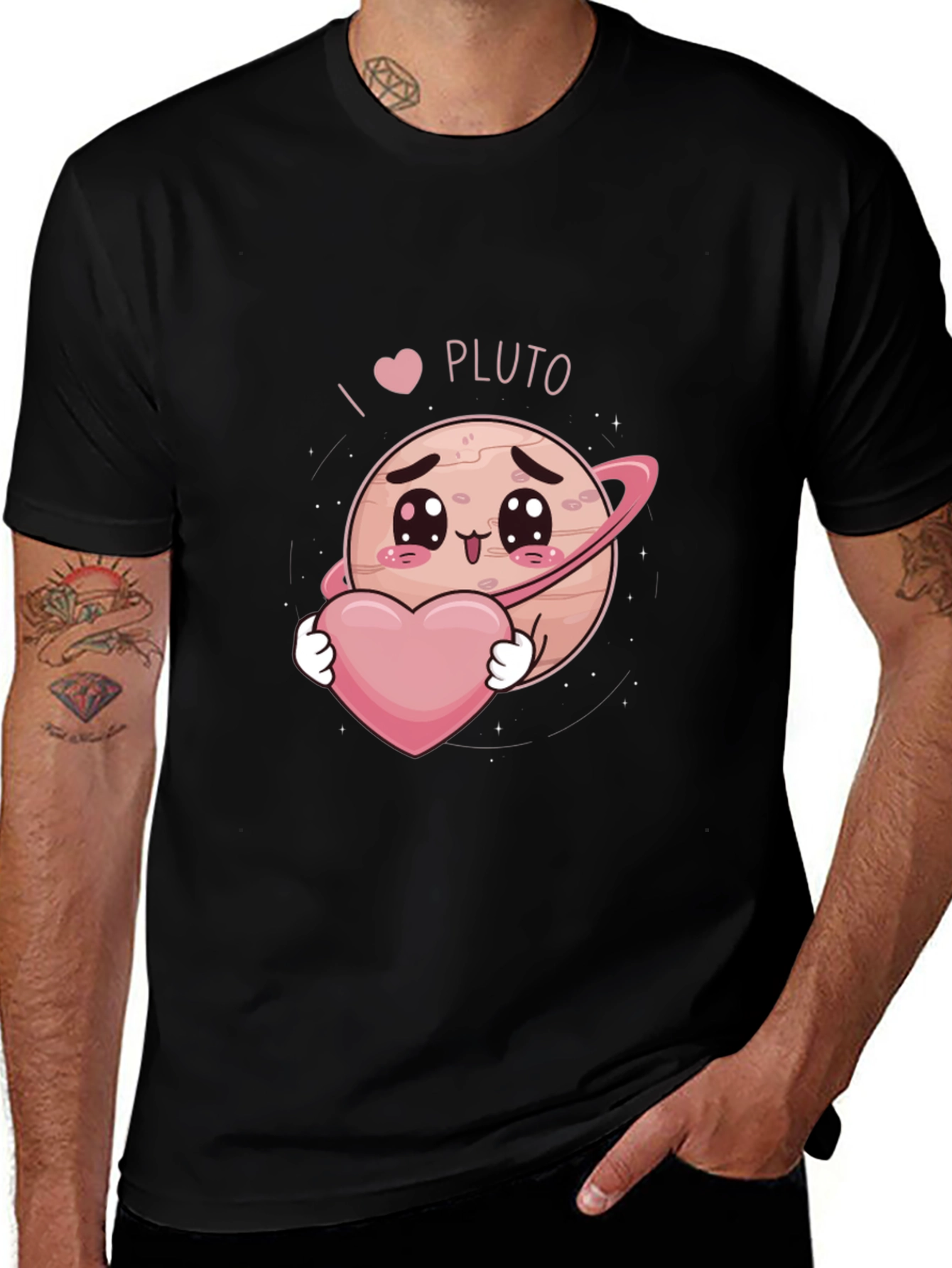 I Heart Pluto Kawaii Graphic T-Shirt