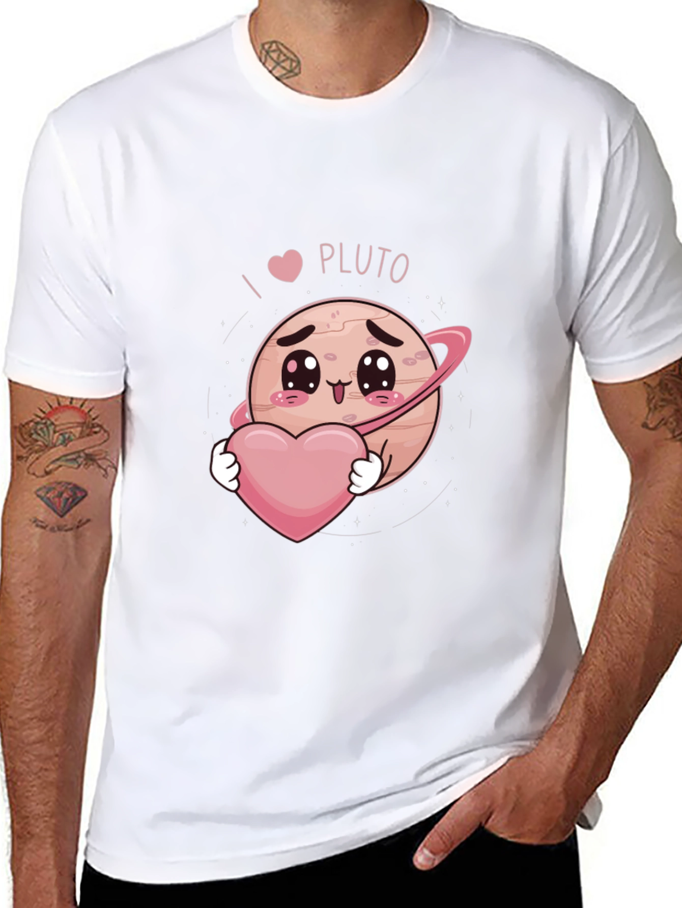 I Heart Pluto Kawaii Graphic T-Shirt