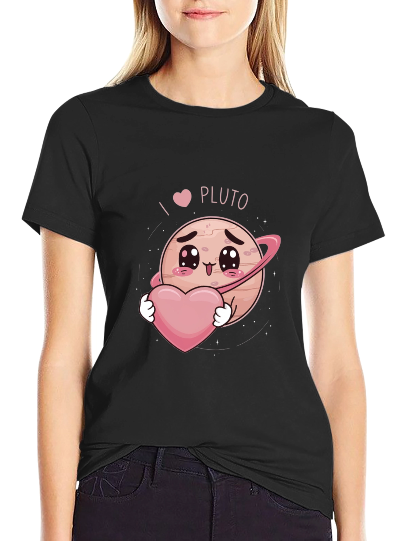 I Heart Pluto Kawaii Graphic T-Shirt