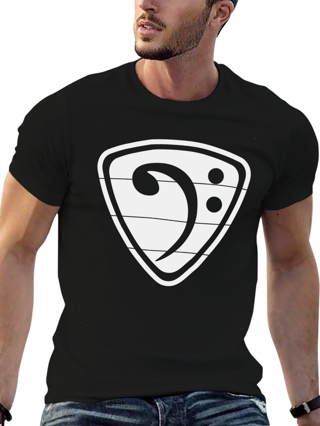 Bass Clef Graphic Tee - Stylish Musician T-Shirt