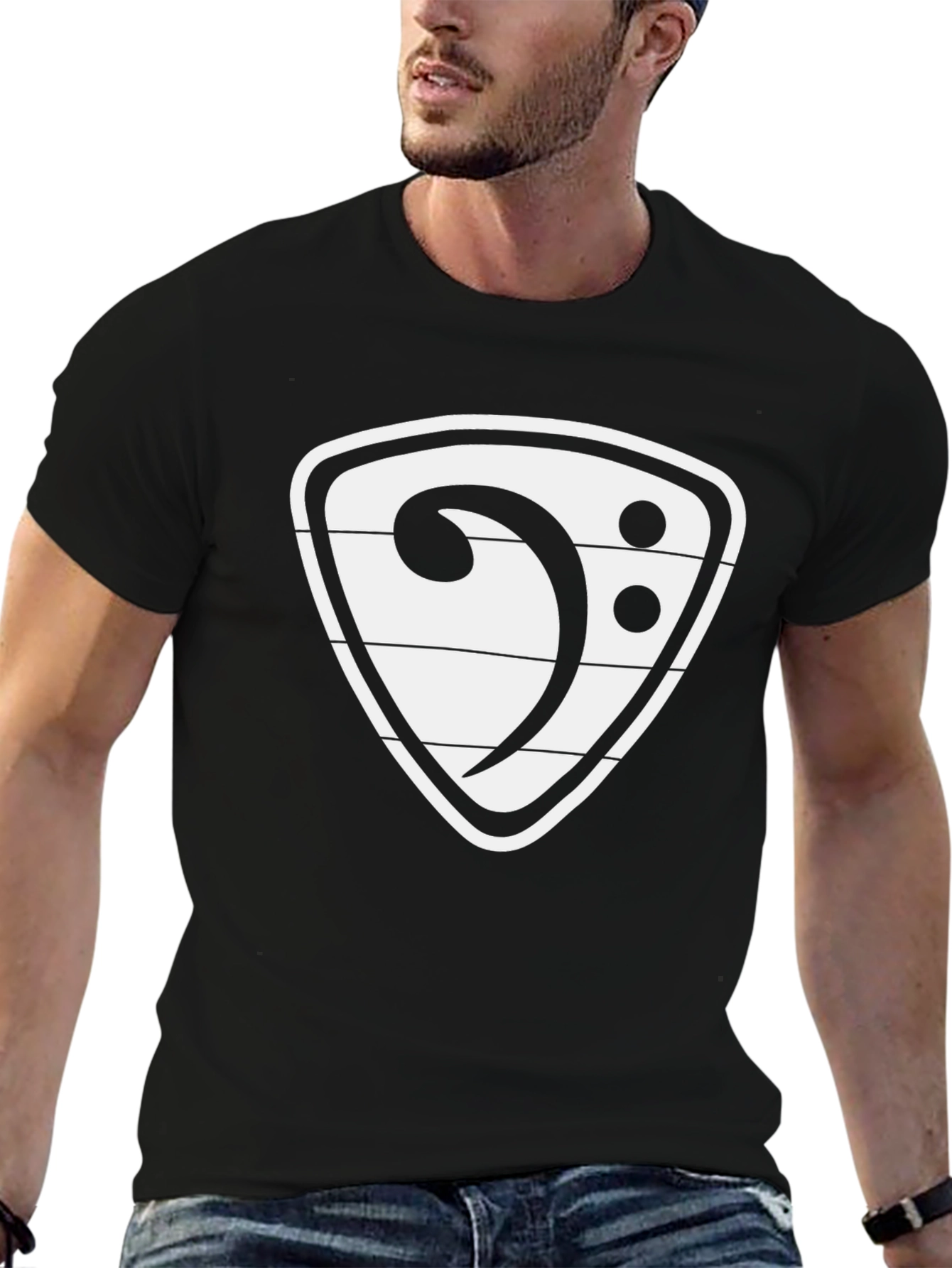 Bass Clef Graphic Tee - Stylish Musician T-Shirt