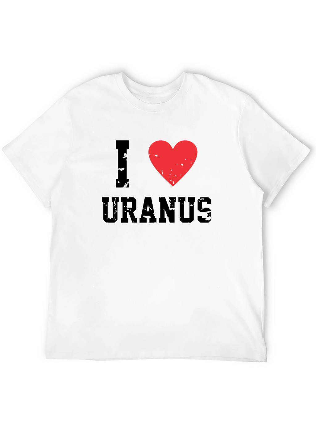 I Heart Uranus Black Cotton T-Shirt