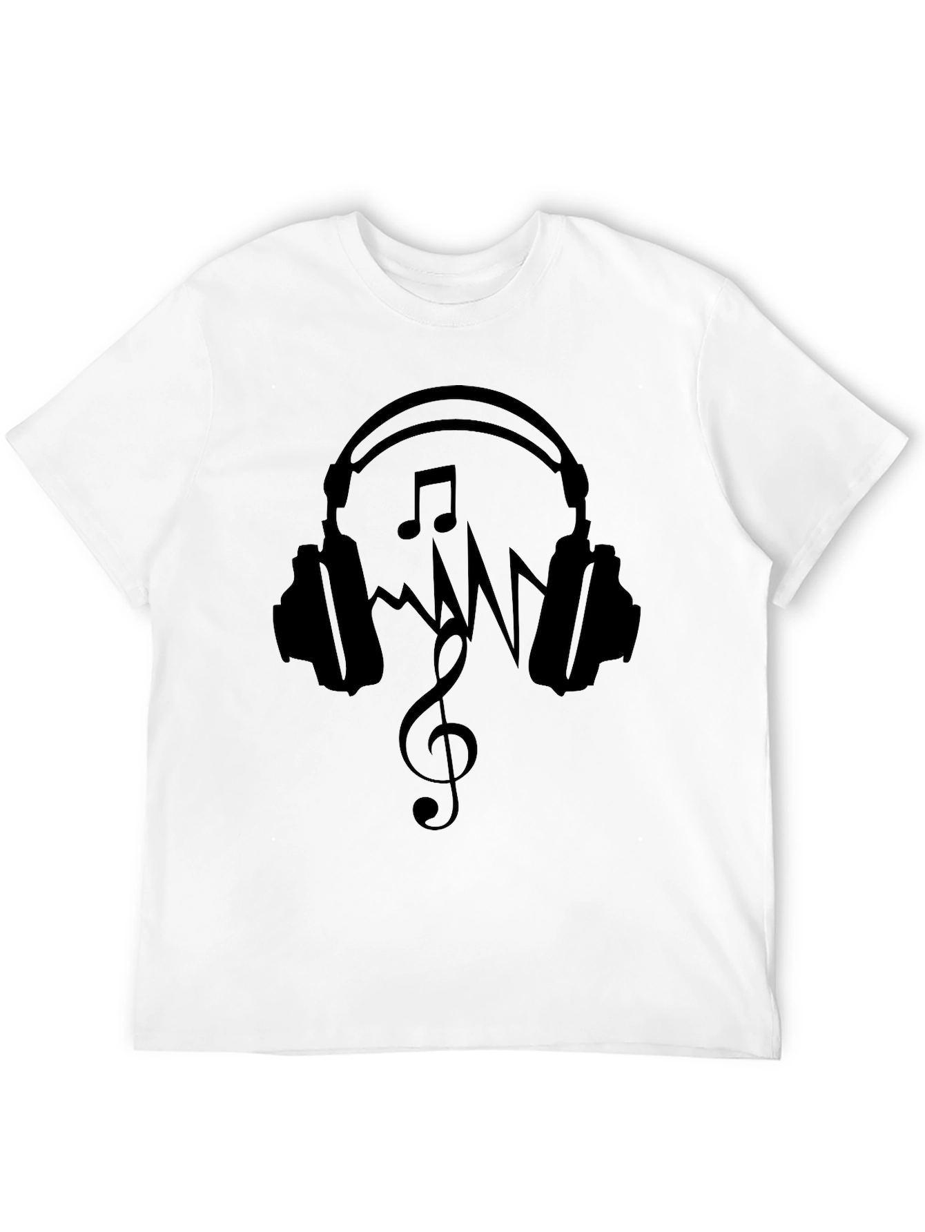 Music Lovers Black Graphic Tee