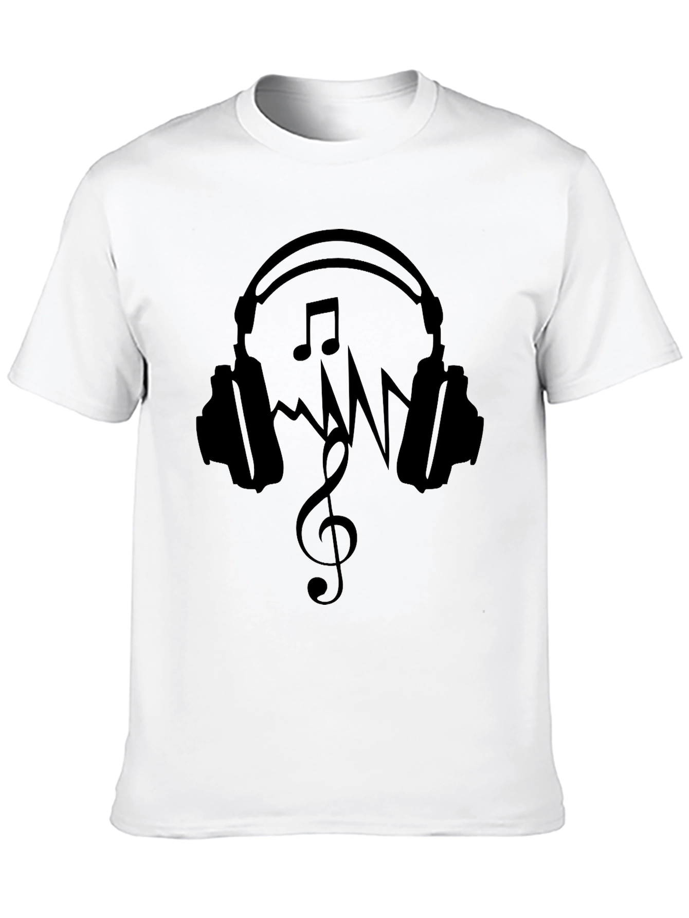 Music Lovers Black Graphic Tee