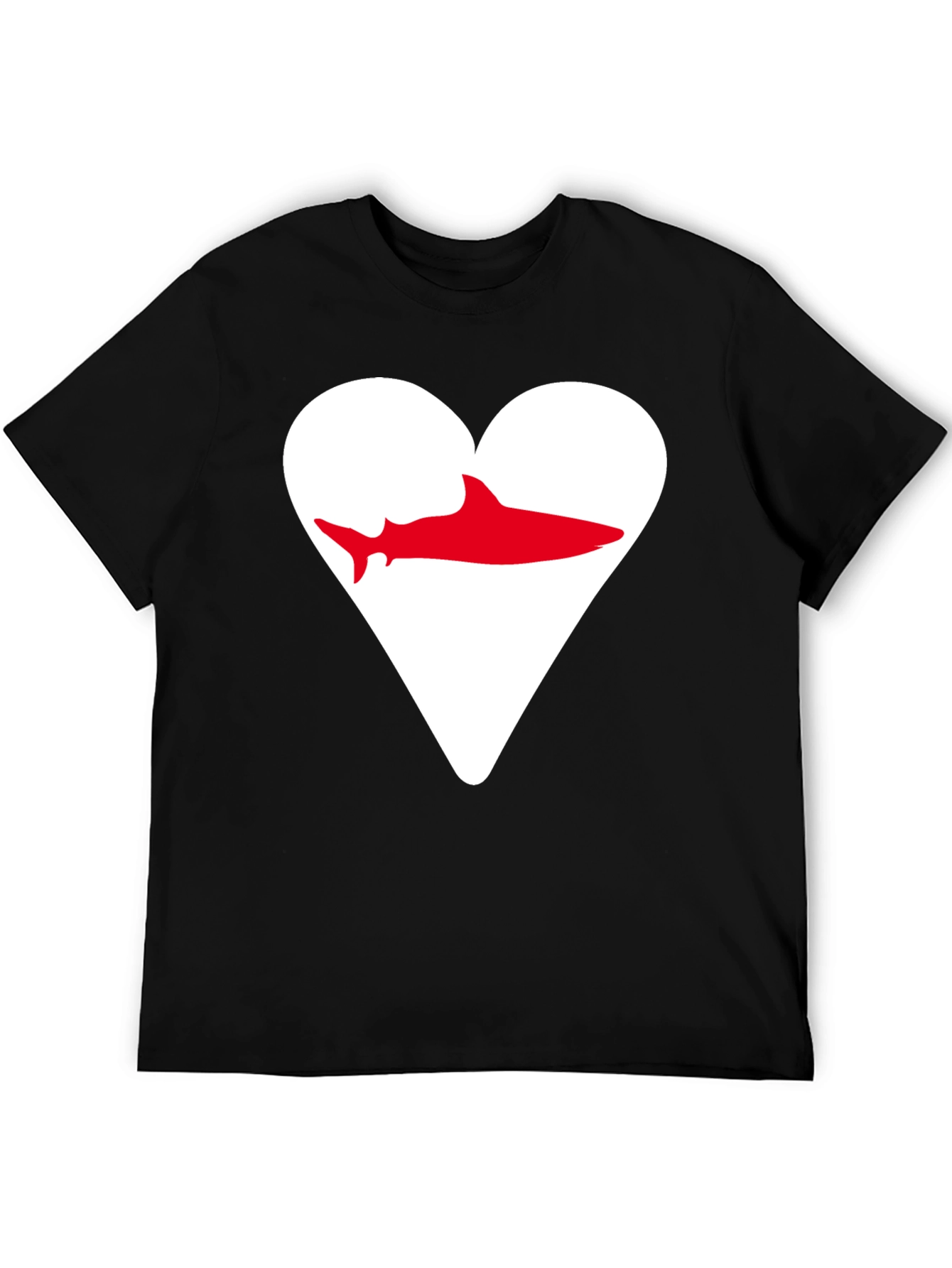 Shark Heart Graphic Tee - Stylish & Unique Mens T-Shirt