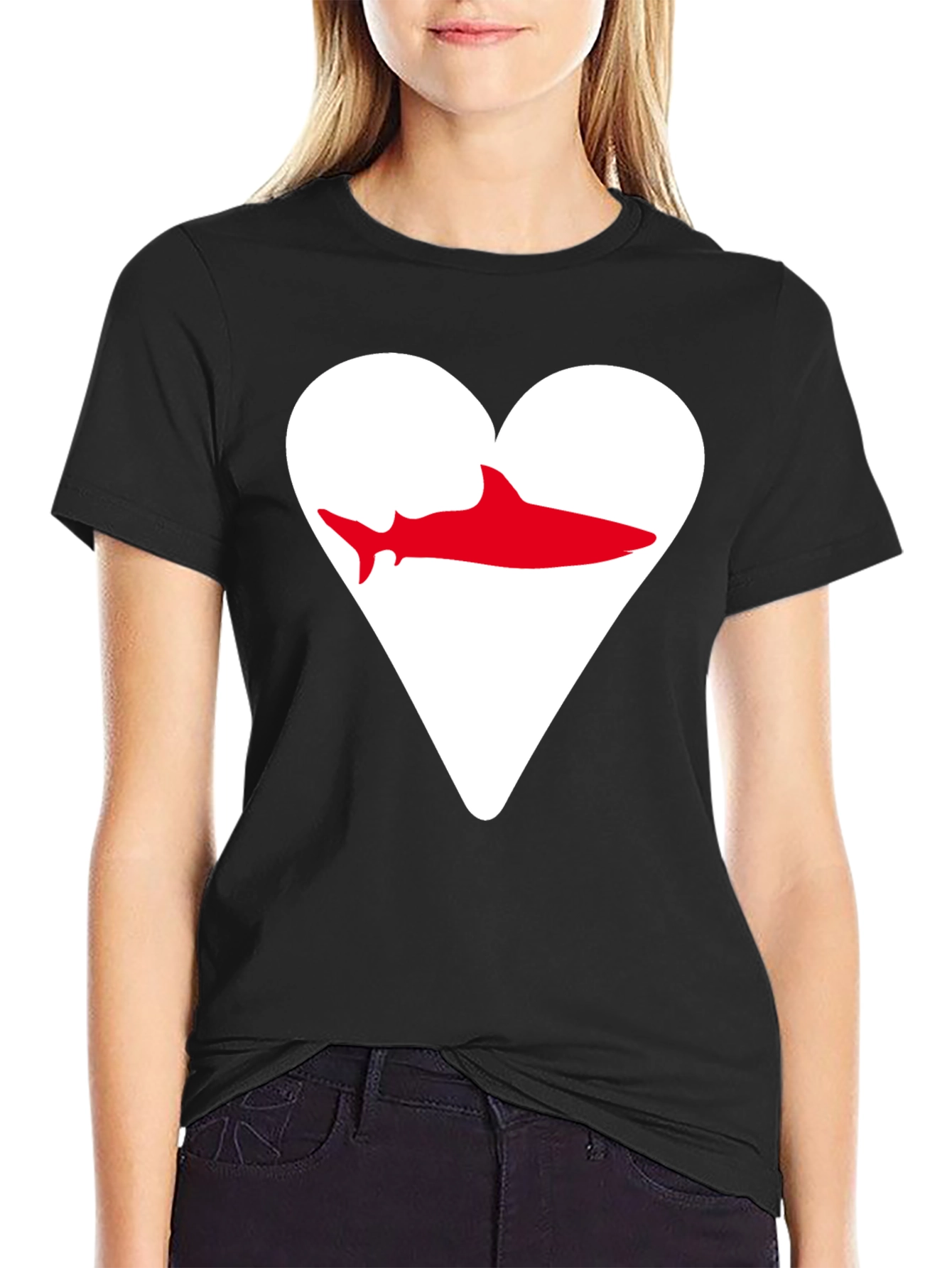Shark Heart Graphic Tee - Stylish & Unique Mens T-Shirt