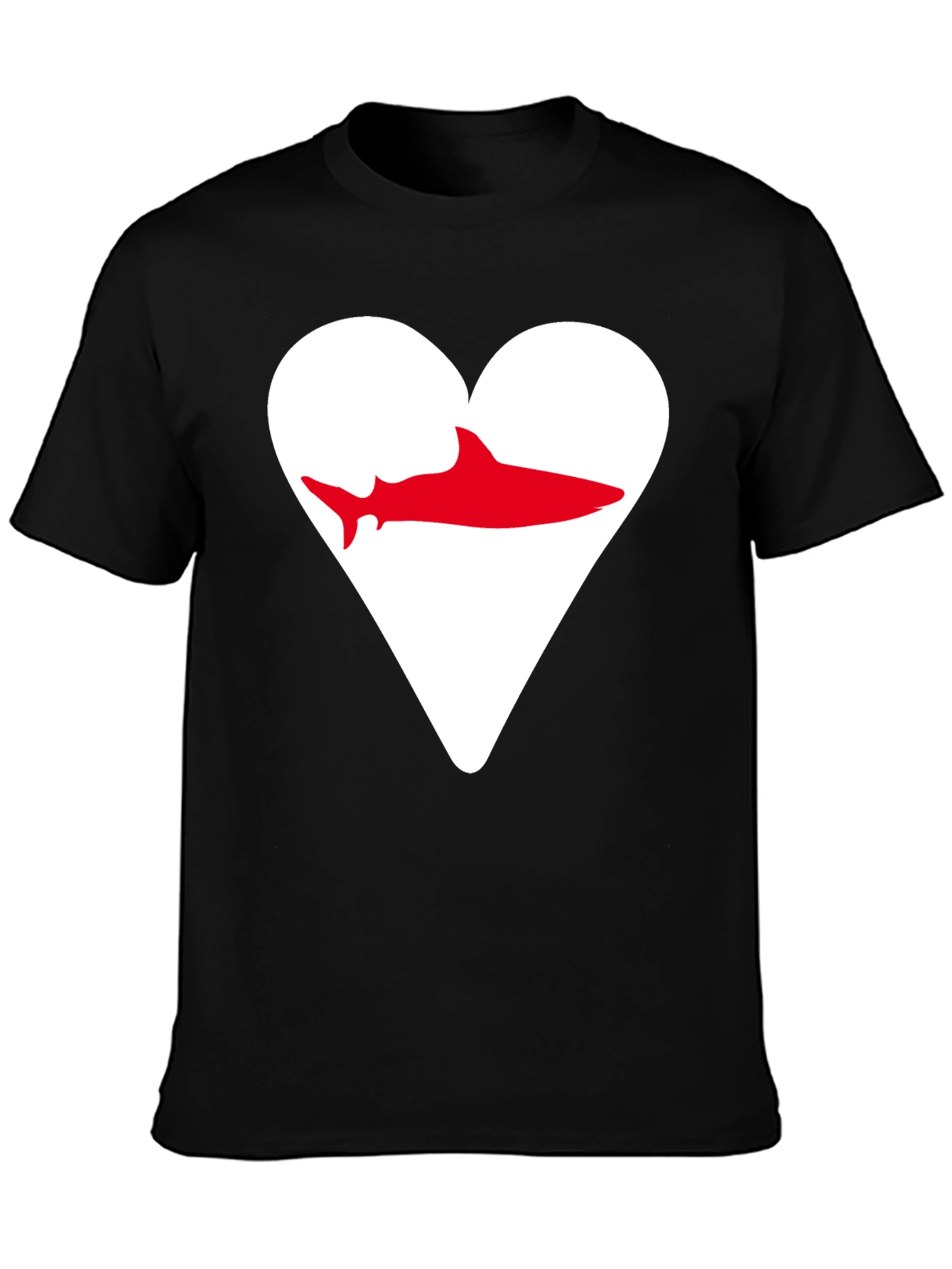 Shark Heart Graphic Tee - Stylish & Unique Mens T-Shirt