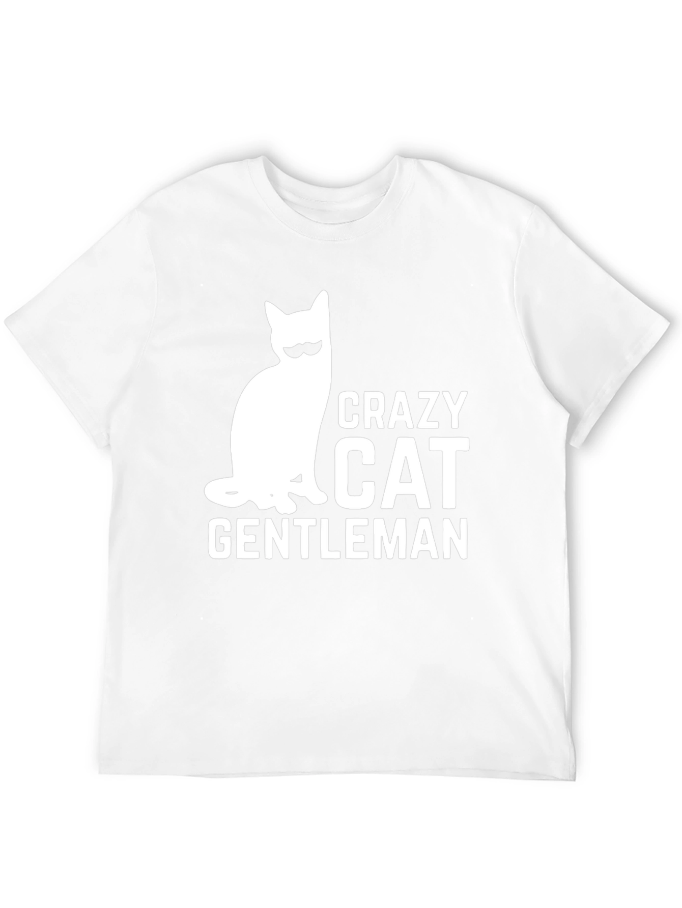 Crazy Cat Gentleman T-Shirt - Black