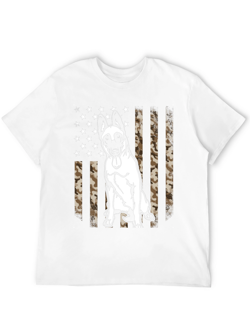 Belgian Malinois Camo Flag Graphic T-Shirt