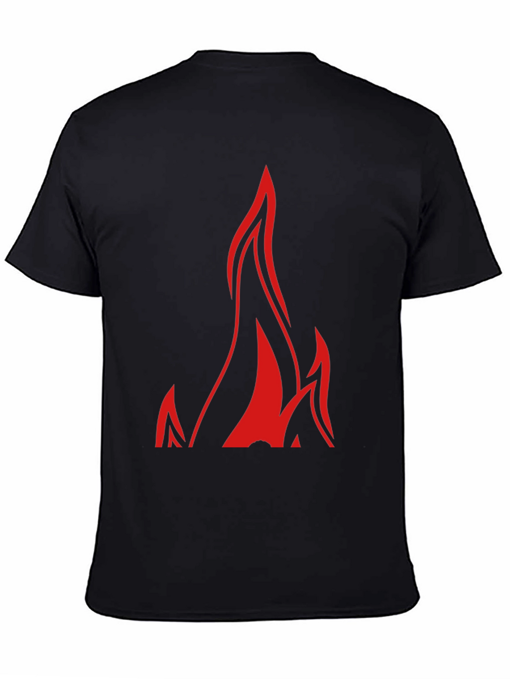Bold Flame Graphic Black T-Shirt
