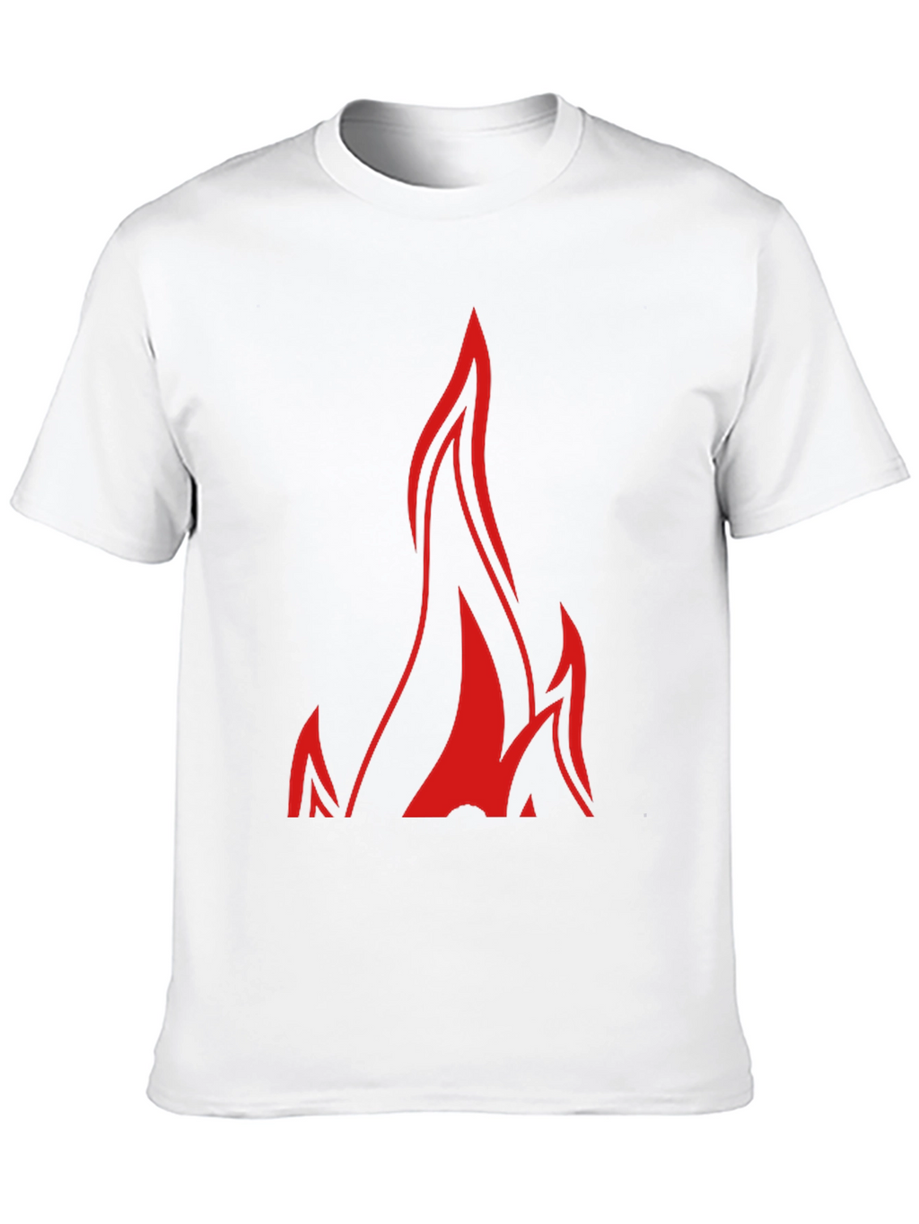 Bold Flame Graphic Black T-Shirt