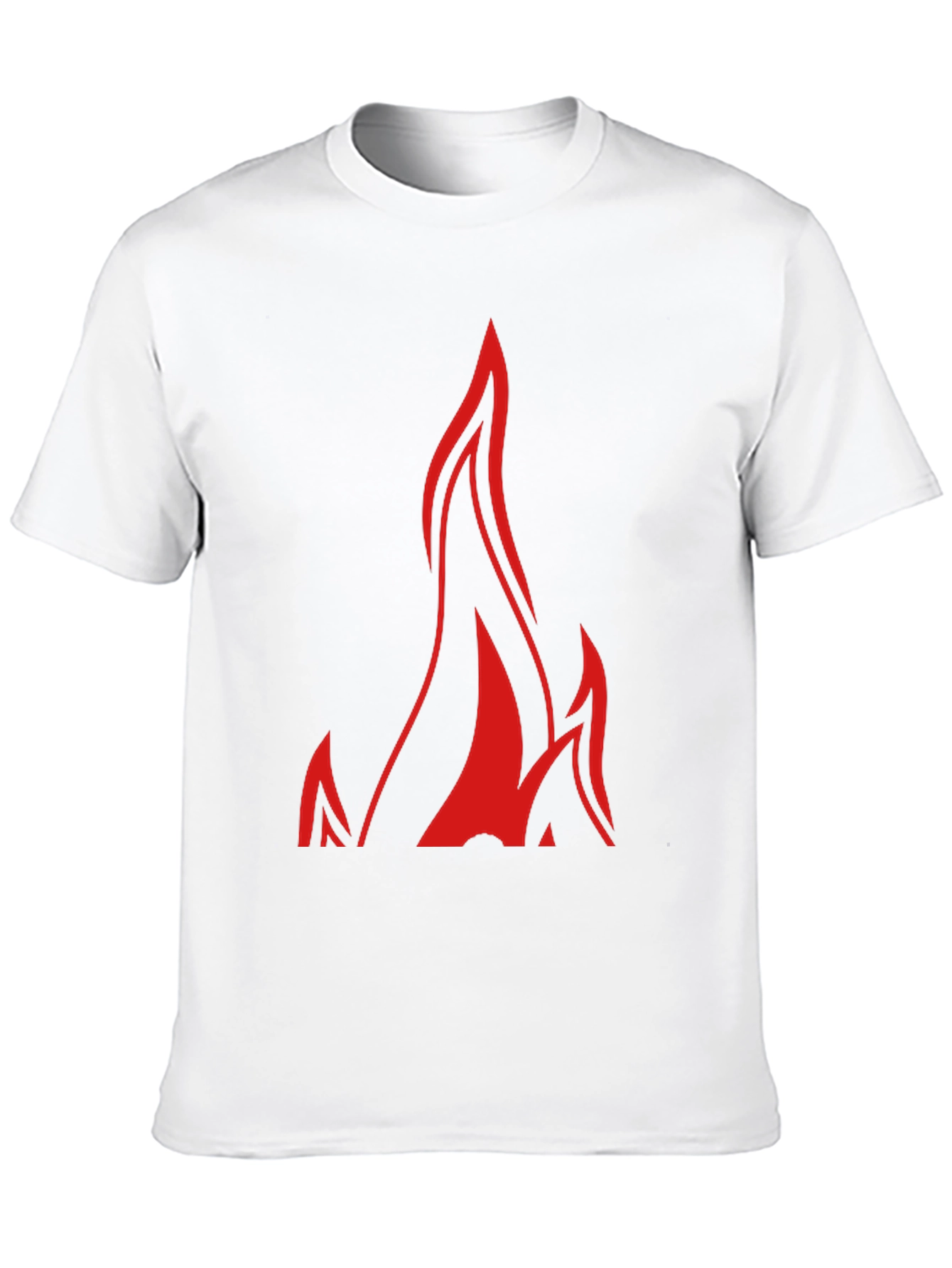 Bold Flame Graphic Black T-Shirt