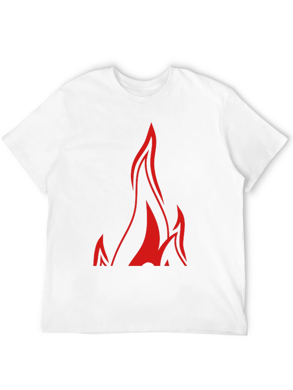 Bold Flame Graphic Black T-Shirt