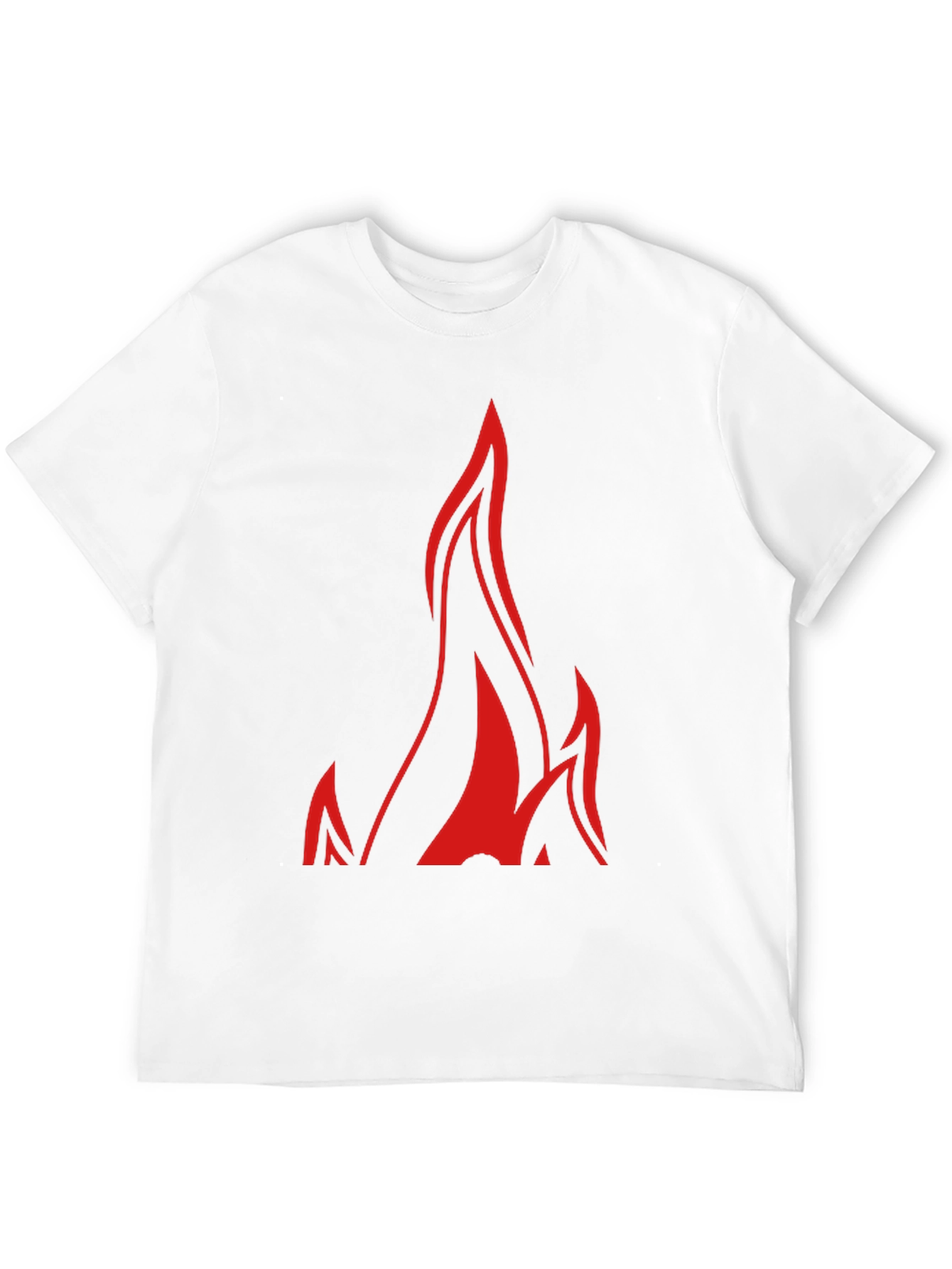 Bold Flame Graphic Black T-Shirt