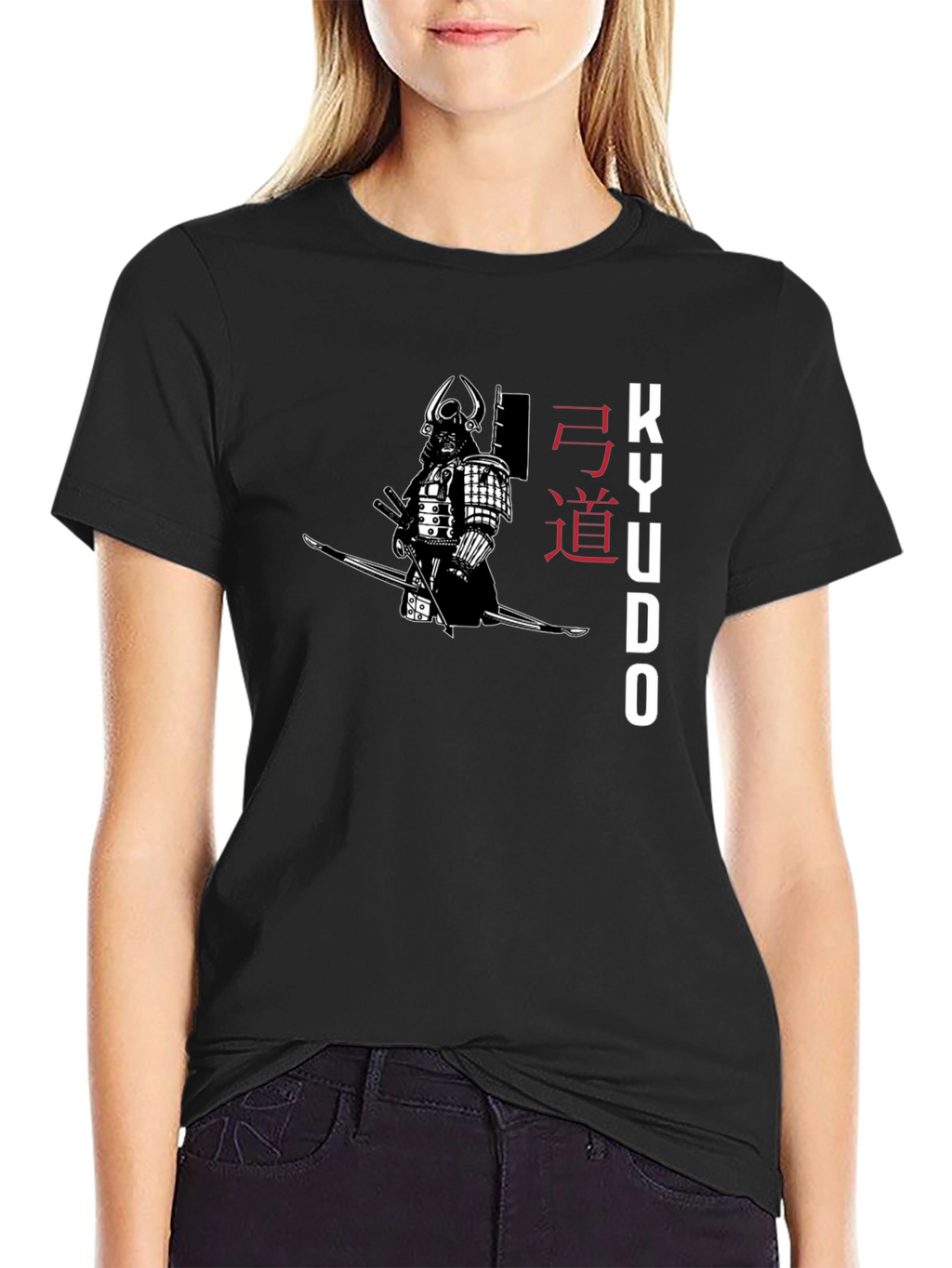 Samurai Warrior Kyudo Black T-Shirt
