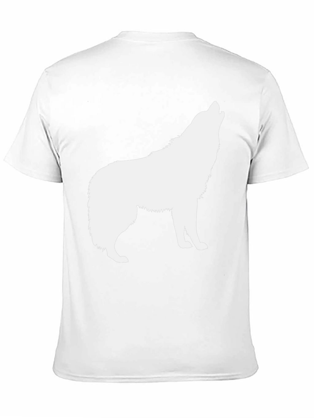 Black Wolf Howling Graphic T-Shirt - Mens