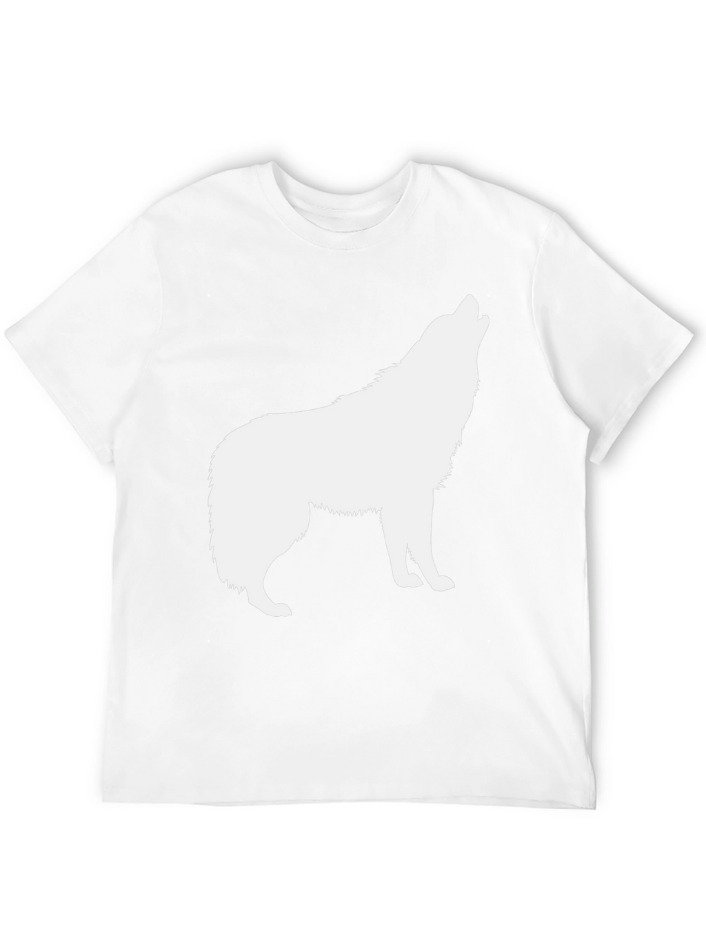 Black Wolf Howling Graphic T-Shirt - Mens