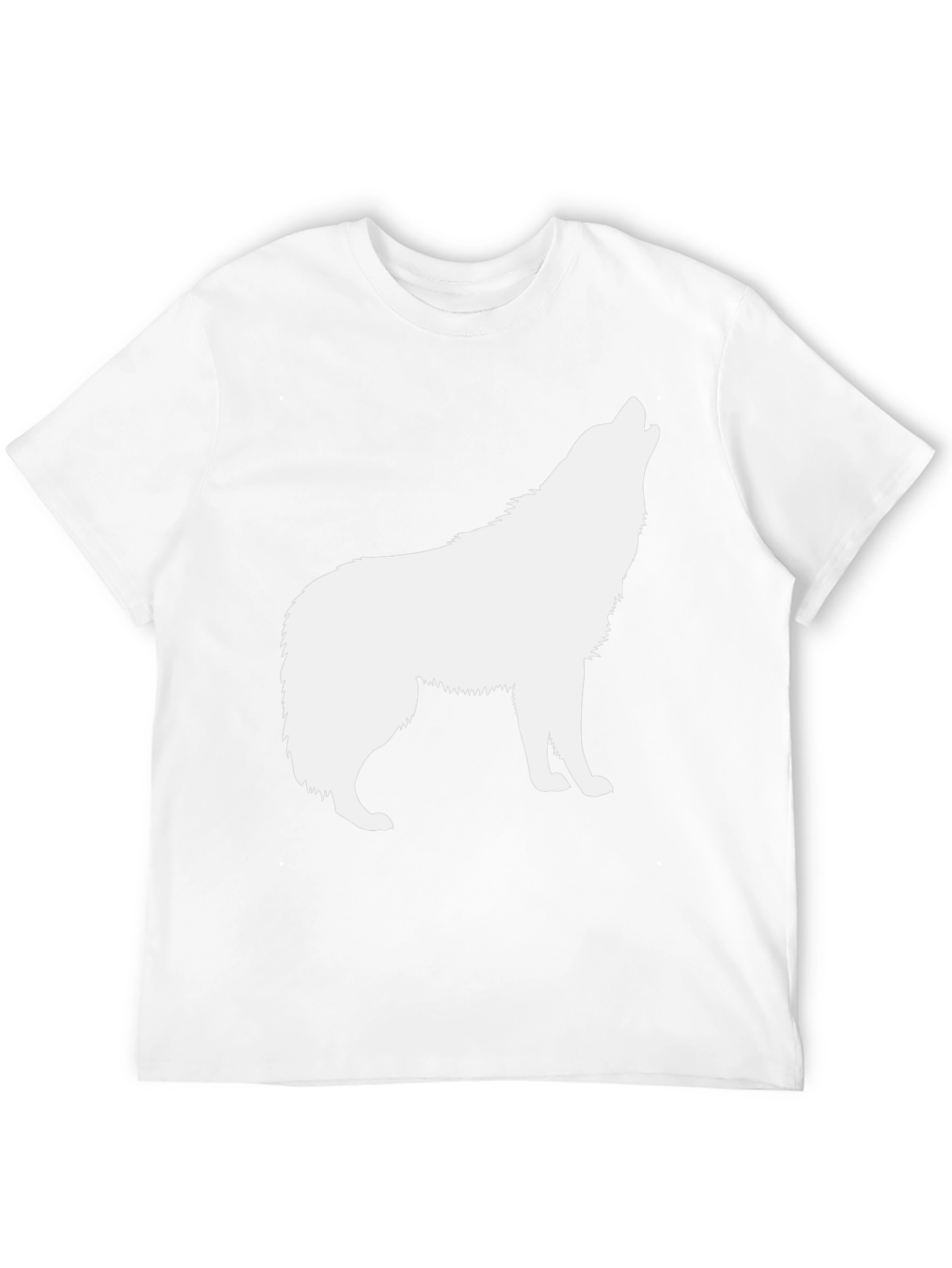 Black Wolf Howling Graphic T-Shirt - Mens