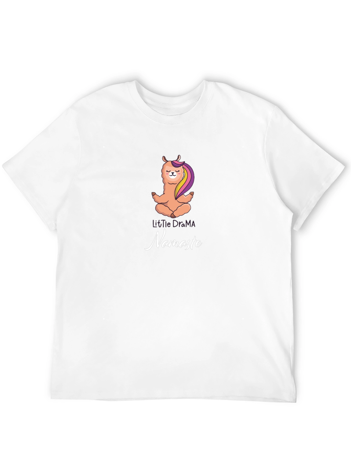 Yoga Llama Namaste Black T-Shirt