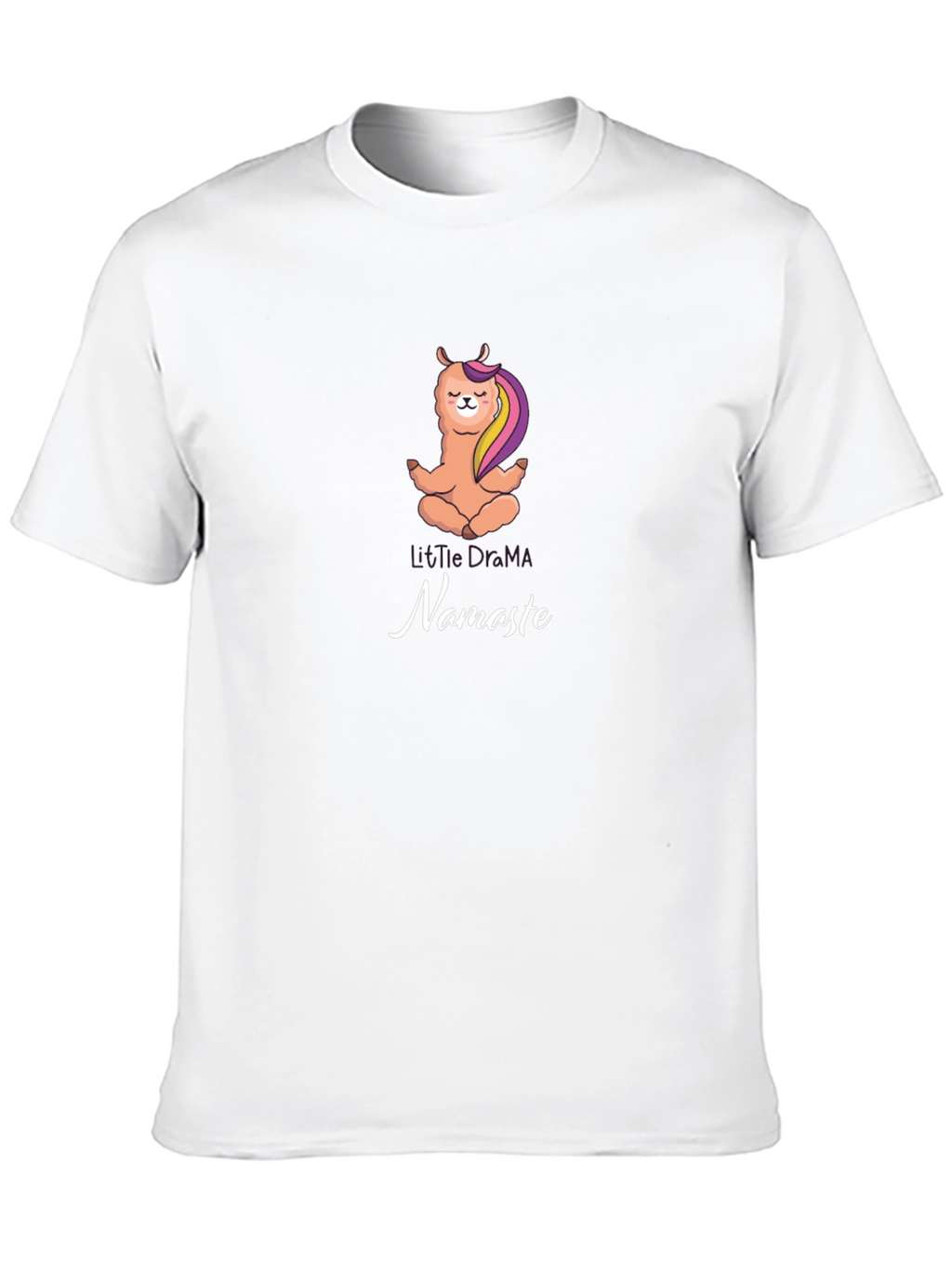 Yoga Llama Namaste Black T-Shirt