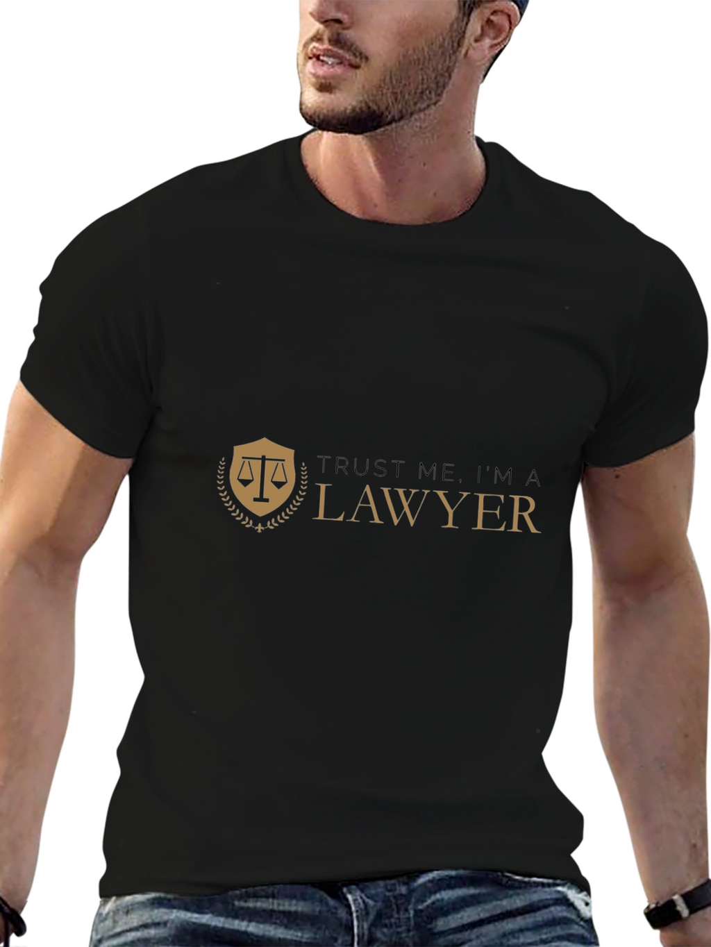 Trust Me Im a Lawyer Graphic Tee - Black