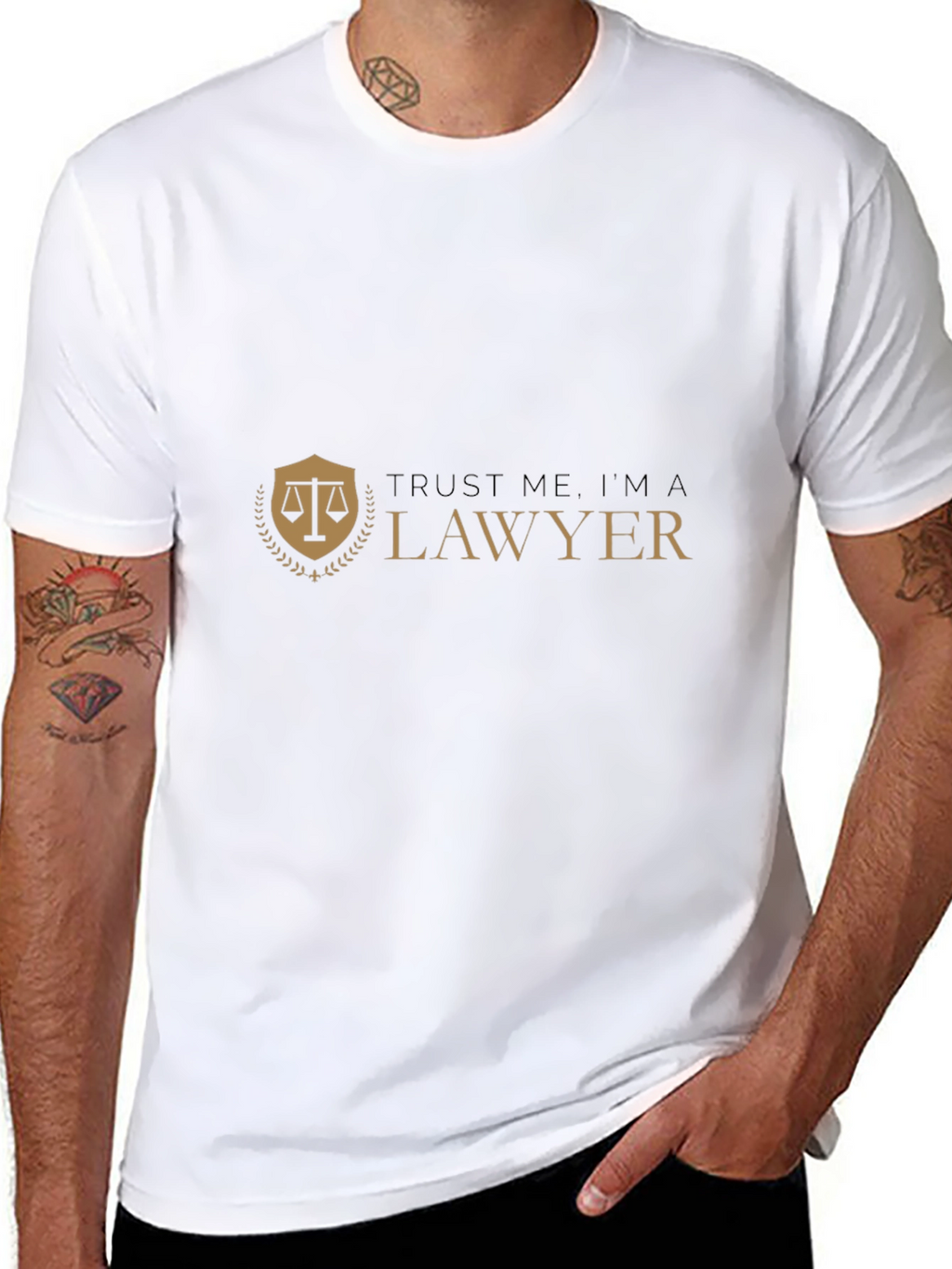 Trust Me Im a Lawyer Graphic Tee - Black