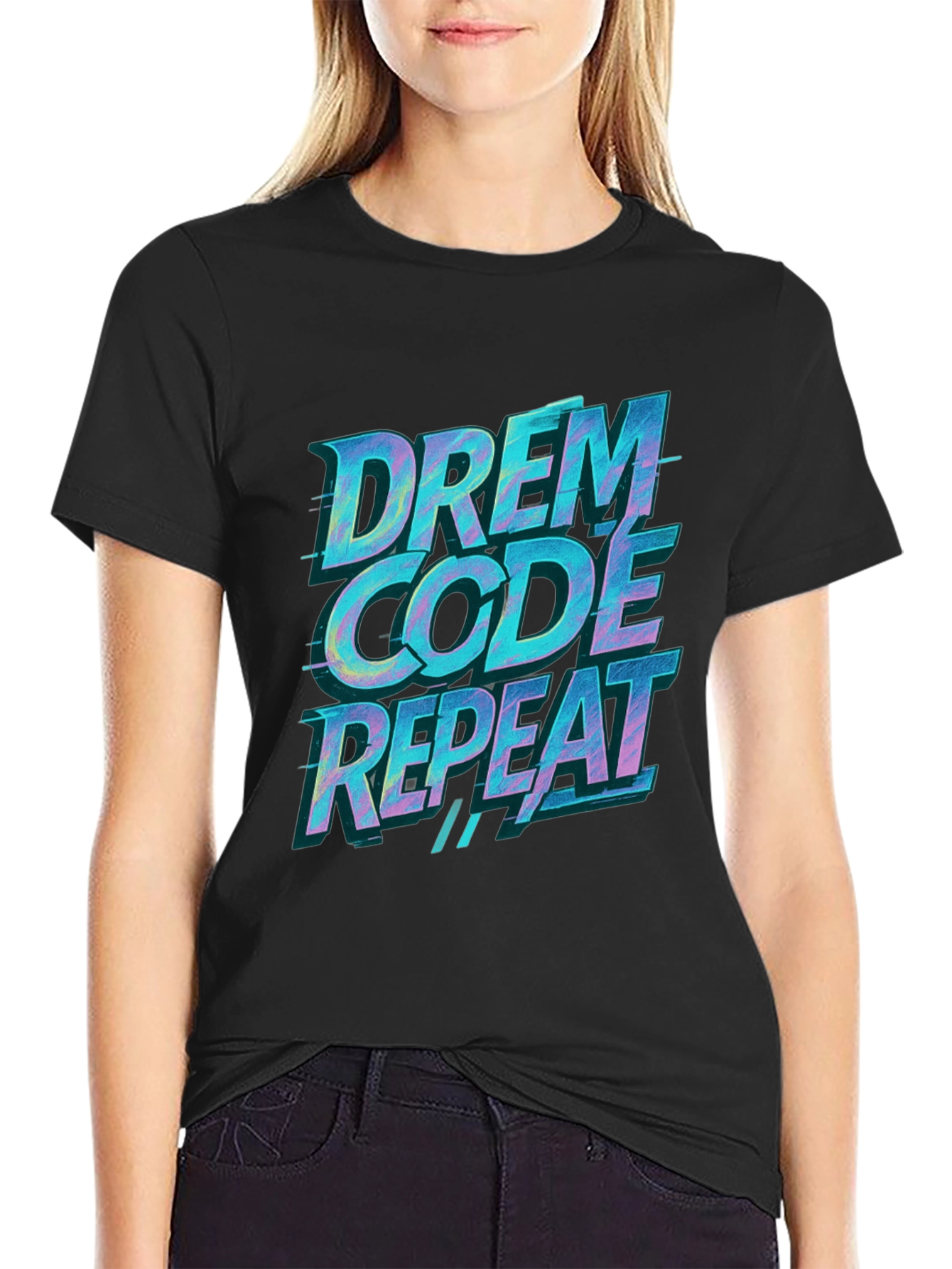 Drem Code Repeat Black T-Shirt
