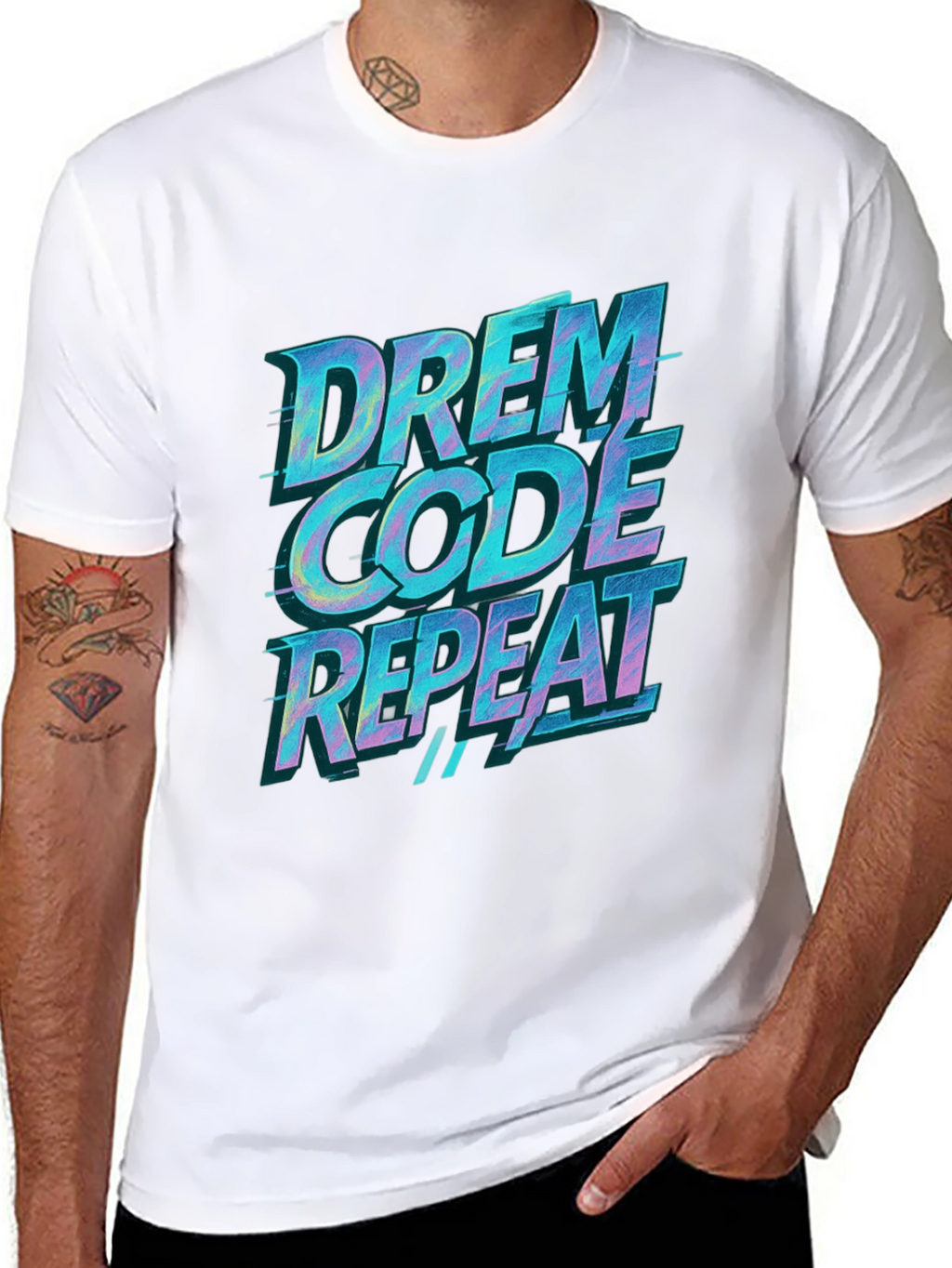 Drem Code Repeat Black T-Shirt