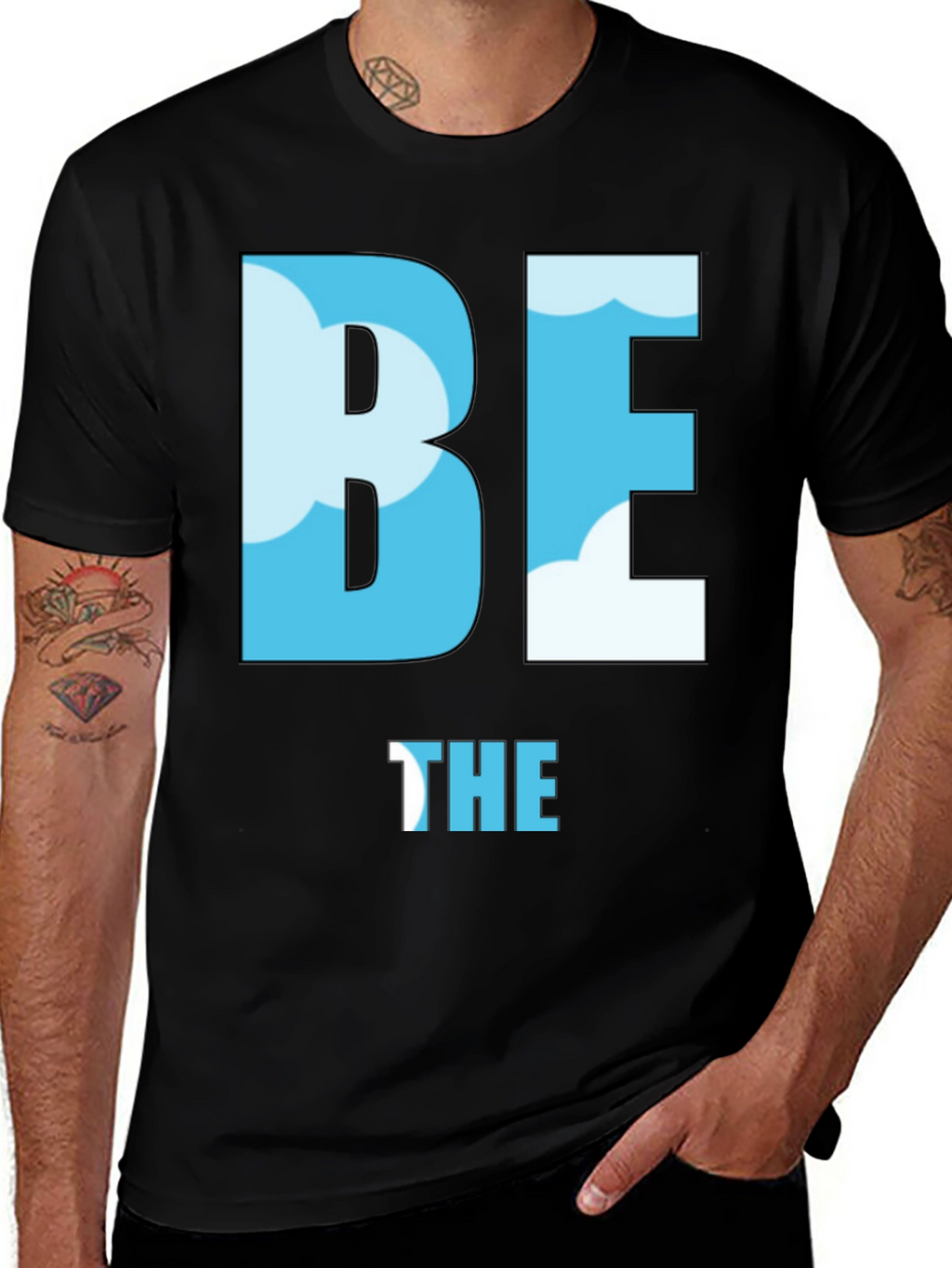 Be the Sky T-Shirt - Cloud Design Black Tee
