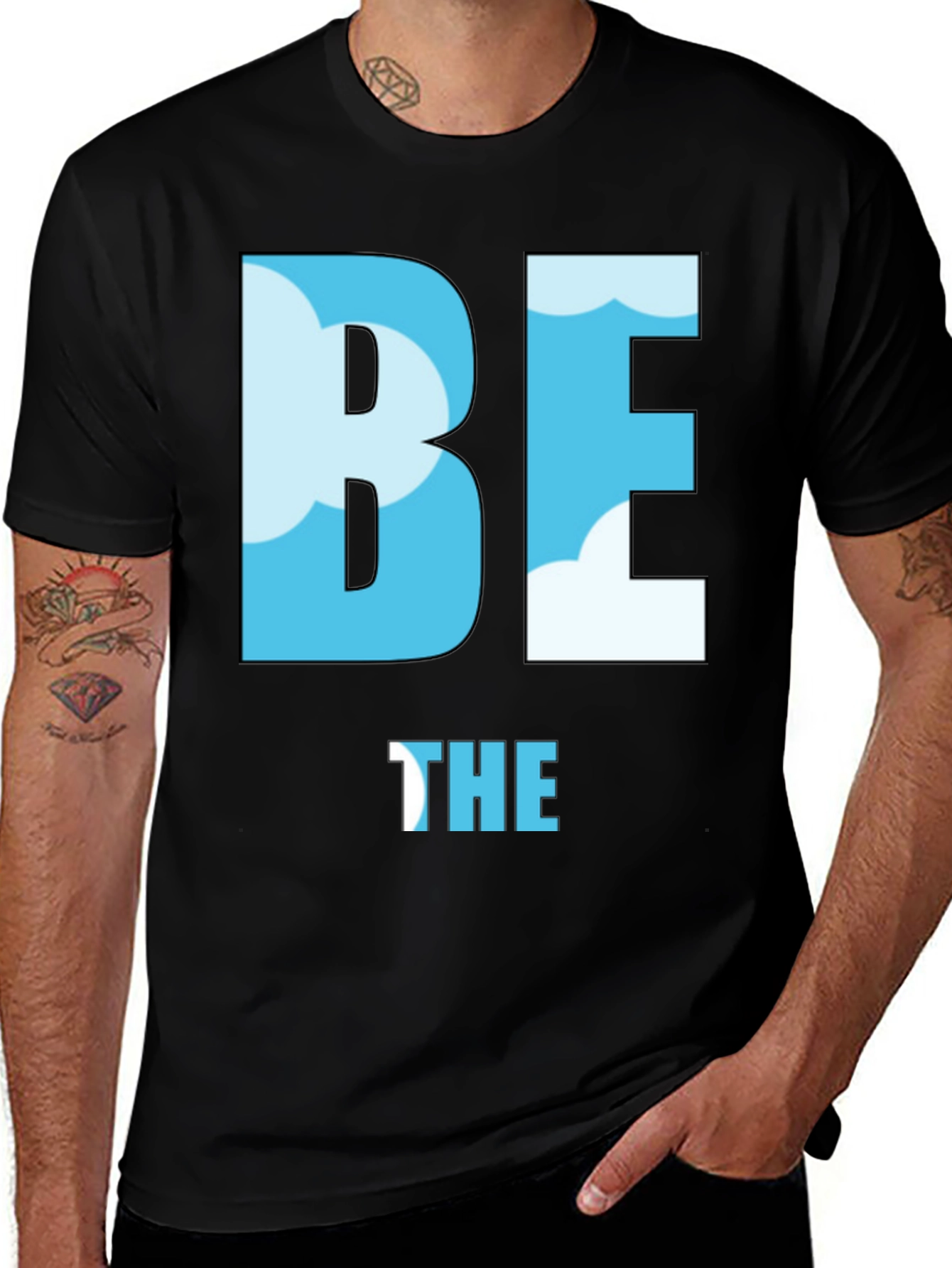 Be the Sky T-Shirt - Cloud Design Black Tee