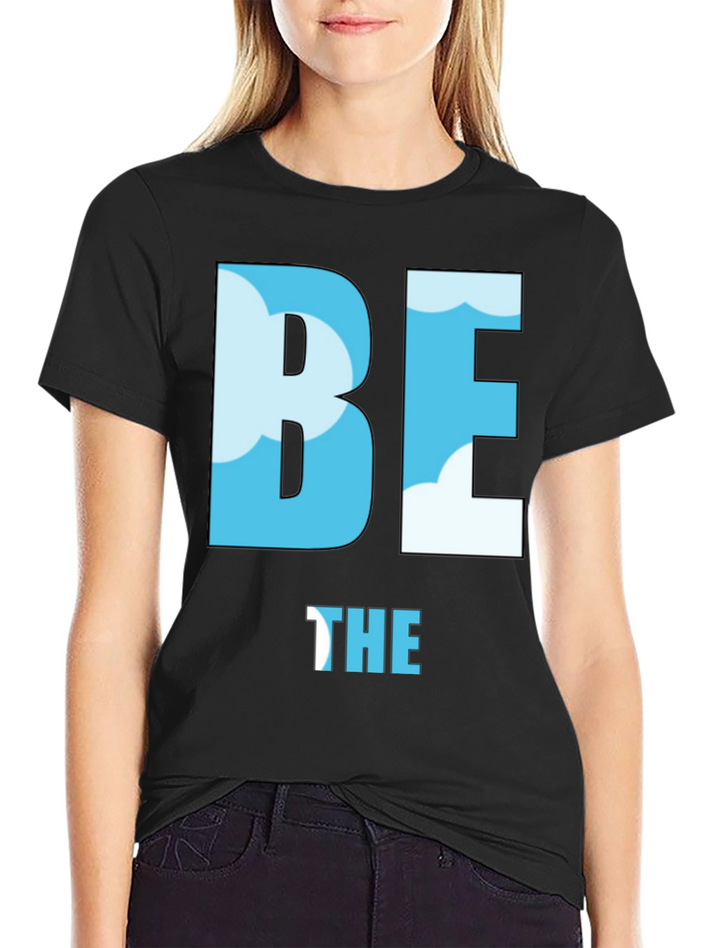 Be the Sky T-Shirt - Cloud Design Black Tee